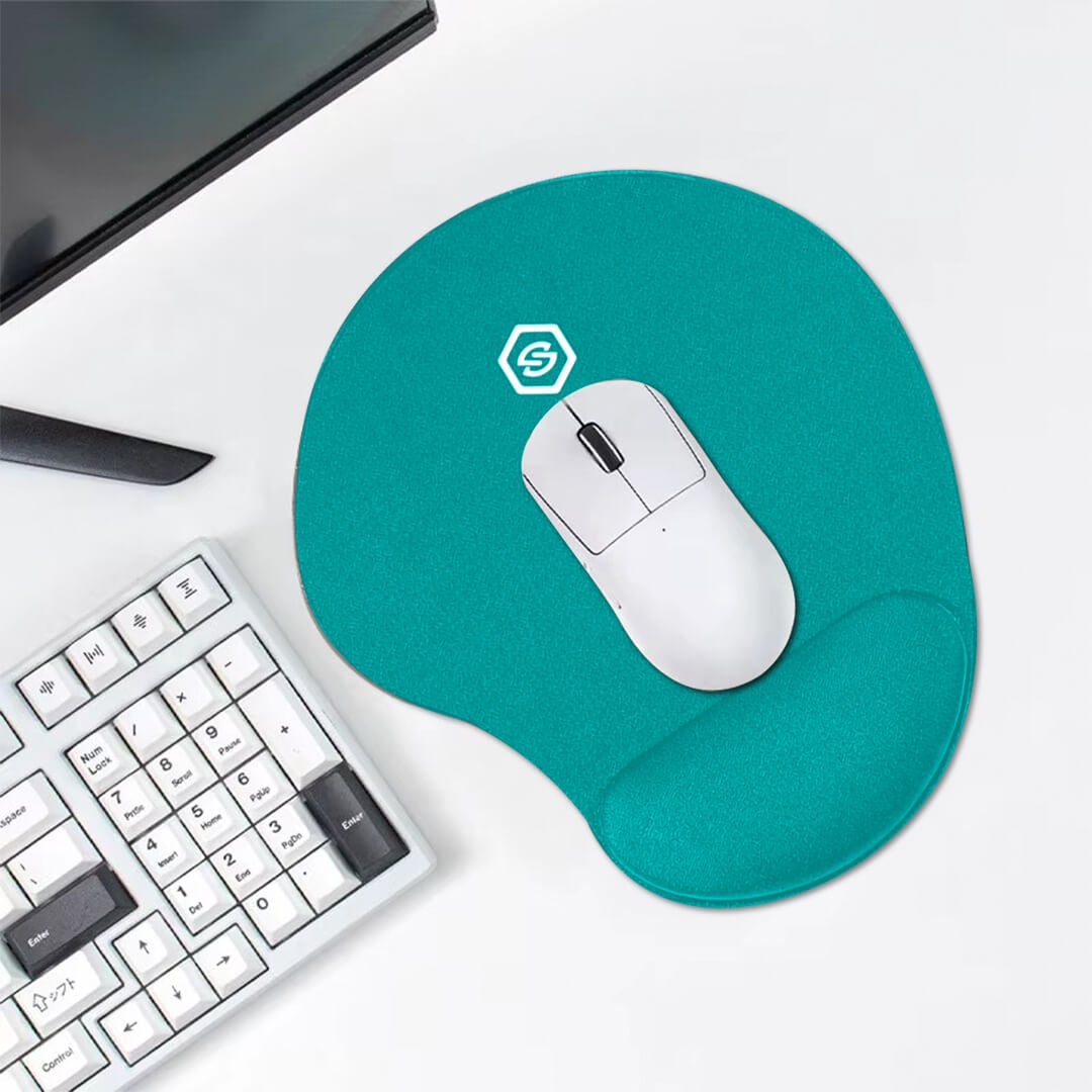 MOUSE PAD ERGONÓMICO CON DESCANSADOR MPB-01 TURQUESA - 3