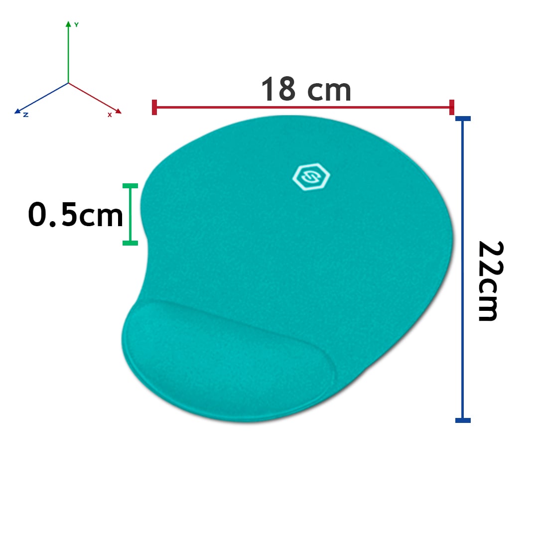 MOUSE PAD ERGONÓMICO CON DESCANSADOR MPB-01 TURQUESA - 6
