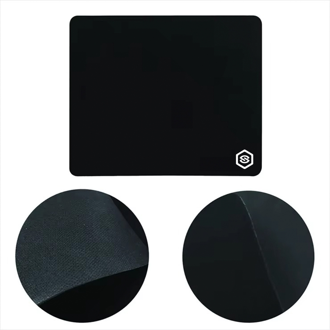 MOUSEPAD SUPERFICIE LISA MPB-02 ANTIDESLIZANTE NEGRO - 3