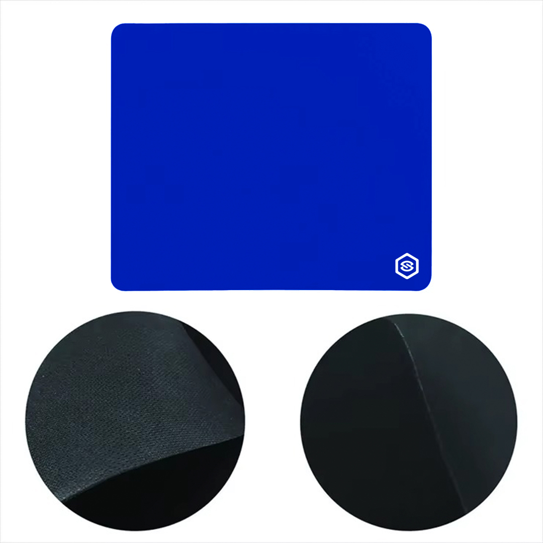 MOUSEPAD SUPERFICIE LISA MPB-02 ANTIDESLIZANTE AZUL - 3