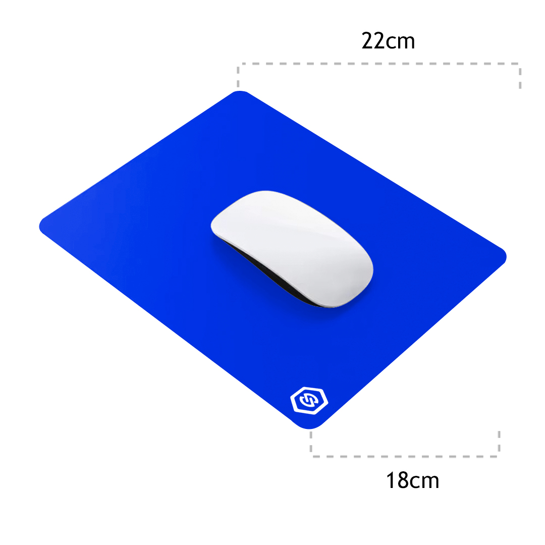 MOUSEPAD SUPERFICIE LISA MPB-02 ANTIDESLIZANTE AZUL - 6