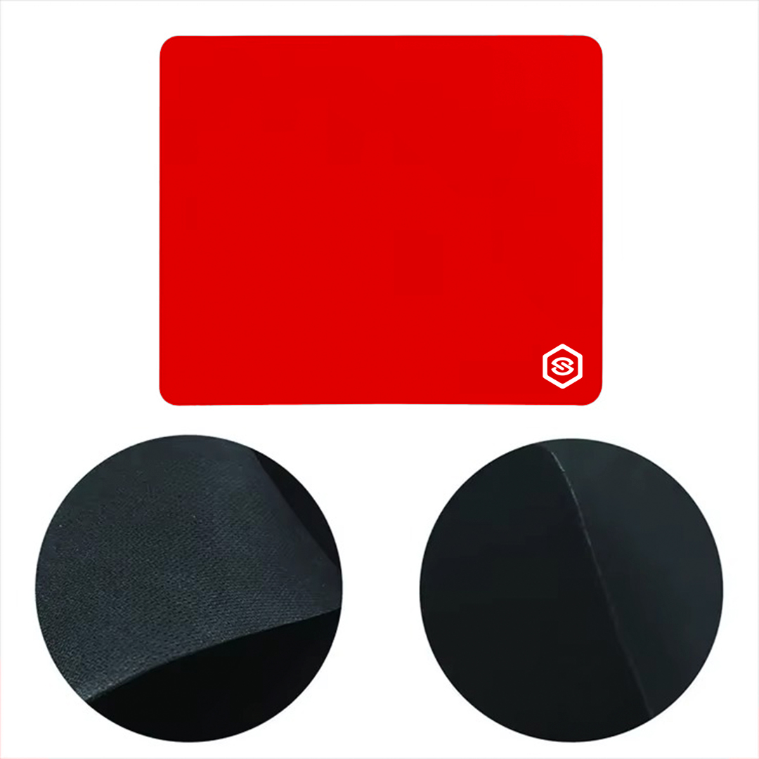 MOUSEPAD SUPERFICIE LISA MPB-02 ANTIDESLIZANTE ROJO - 3