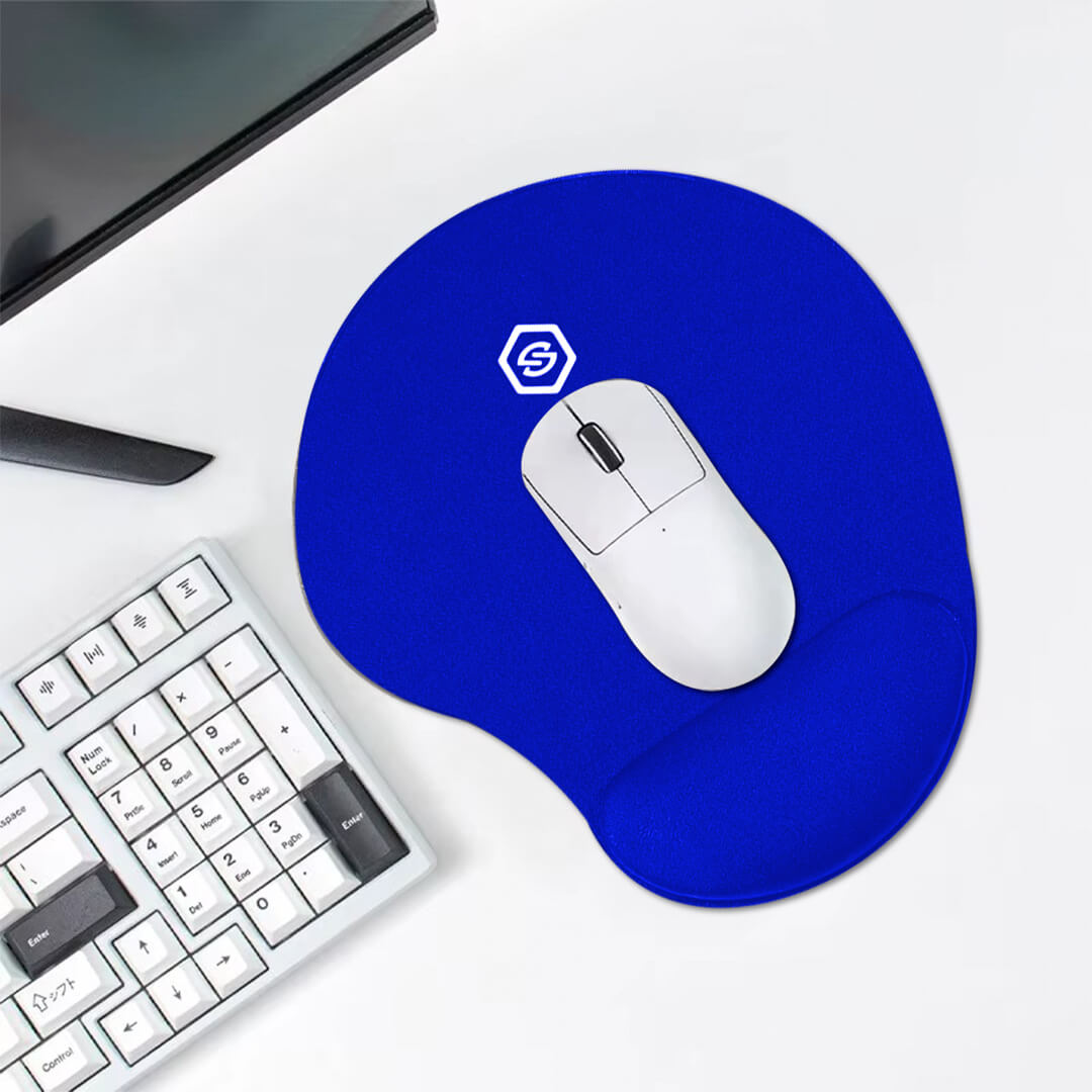 MOUSE PAD ERGONÓMICO CON DESCANSADOR MPB-01 AZUL - 3