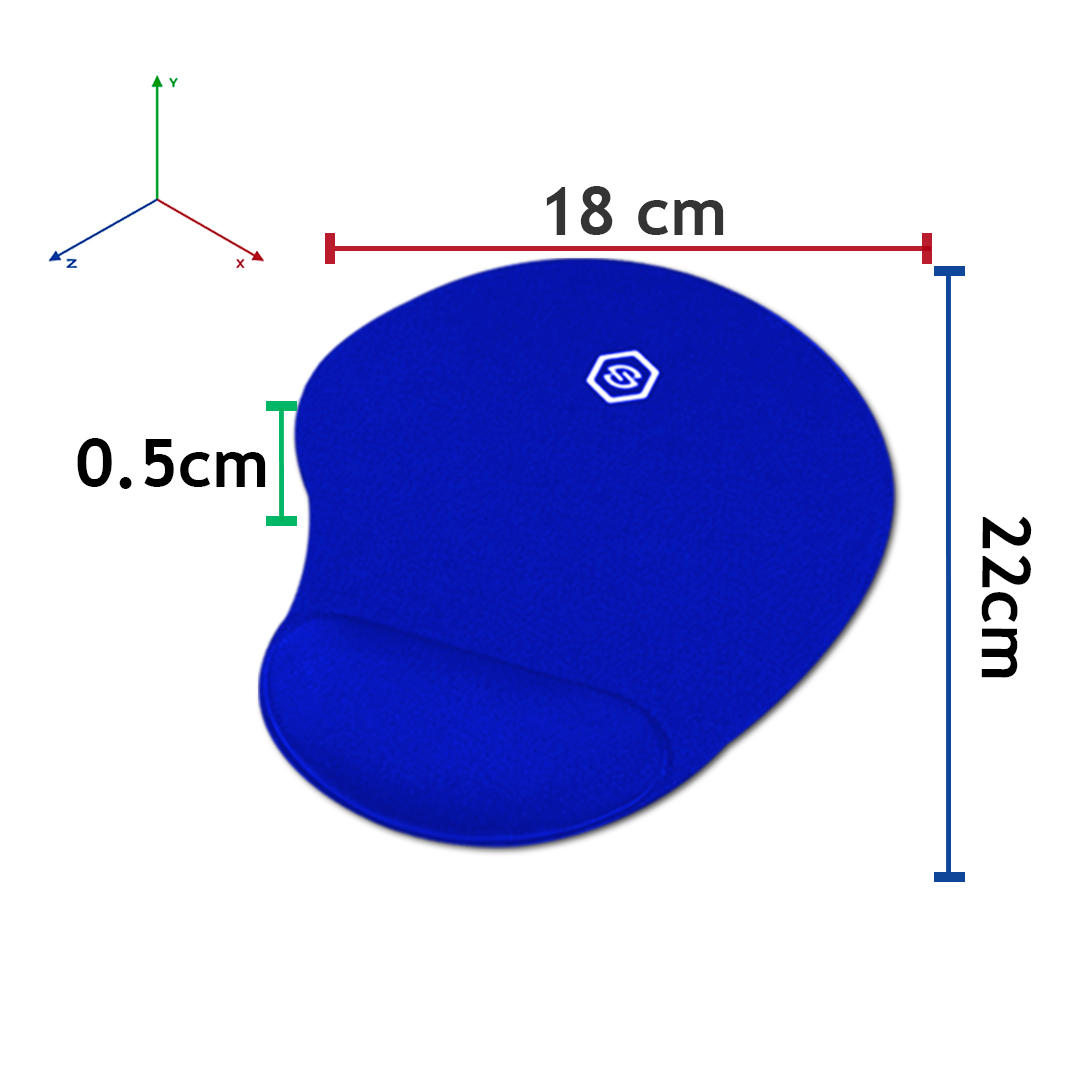 MOUSE PAD ERGONÓMICO CON DESCANSADOR MPB-01 AZUL - 4