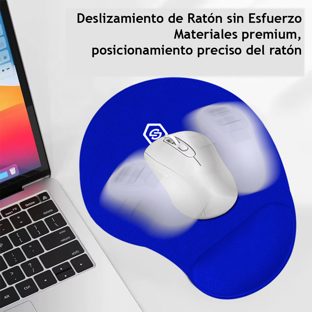 MOUSE PAD ERGONÓMICO CON DESCANSADOR MPB-01 AZUL - 6