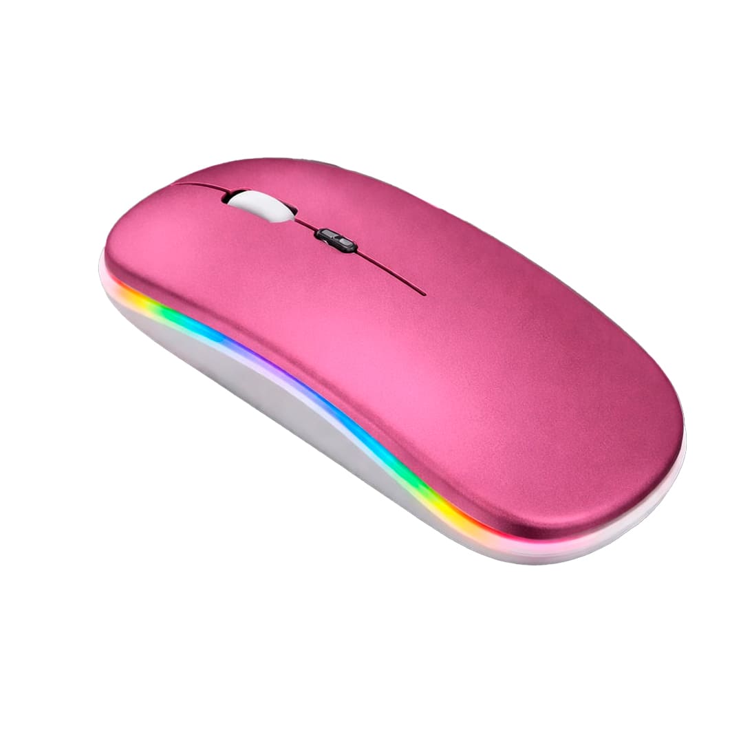 MOUSE INALÁMBRICO RGBM-02 BLUETOOTH 2.4G RGB 1200 DPI ROSA GOLD - 5