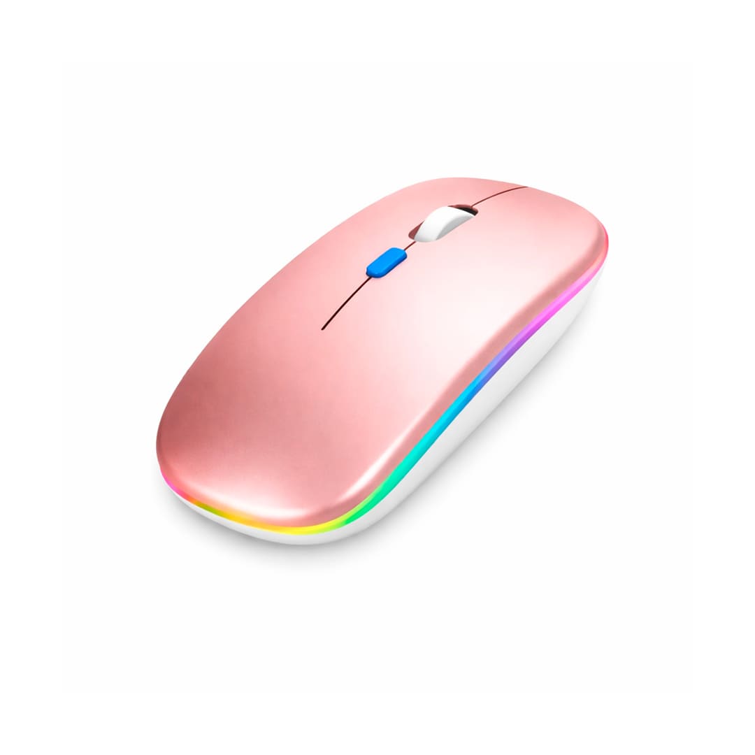 MOUSE INALÁMBRICO RGBM-02 BLUETOOTH 2.4G RGB 1200 DPI ROSADO - 5