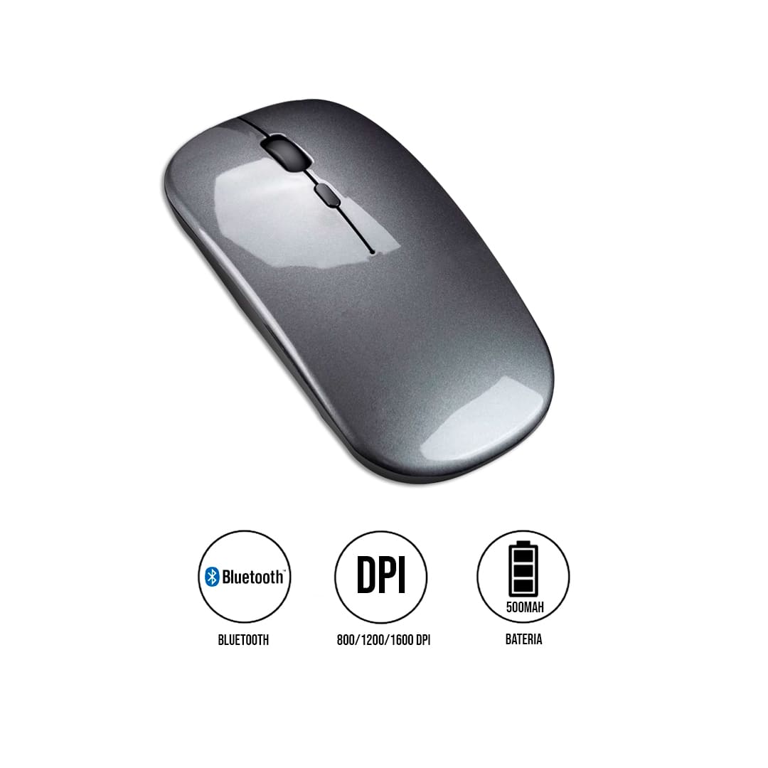 MOUSE INALÁMBRICO RGBM-02 BLUETOOTH 2.4G RGB 1200 DPI GRIS - 2