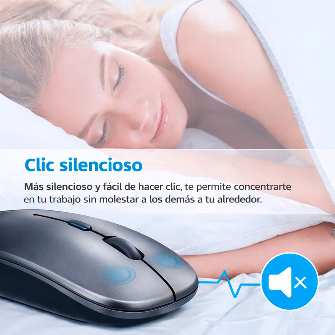 MOUSE INALÁMBRICO RGBM-02 BLUETOOTH 2.4G RGB 1200 DPI GRIS - 6