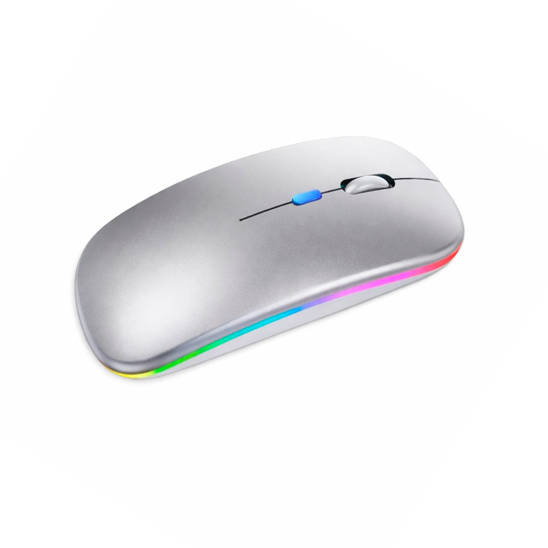 MOUSE INALÁMBRICO RGBM-02 BLUETOOTH 2.4G RGB 1200 DPI SILVER - 5