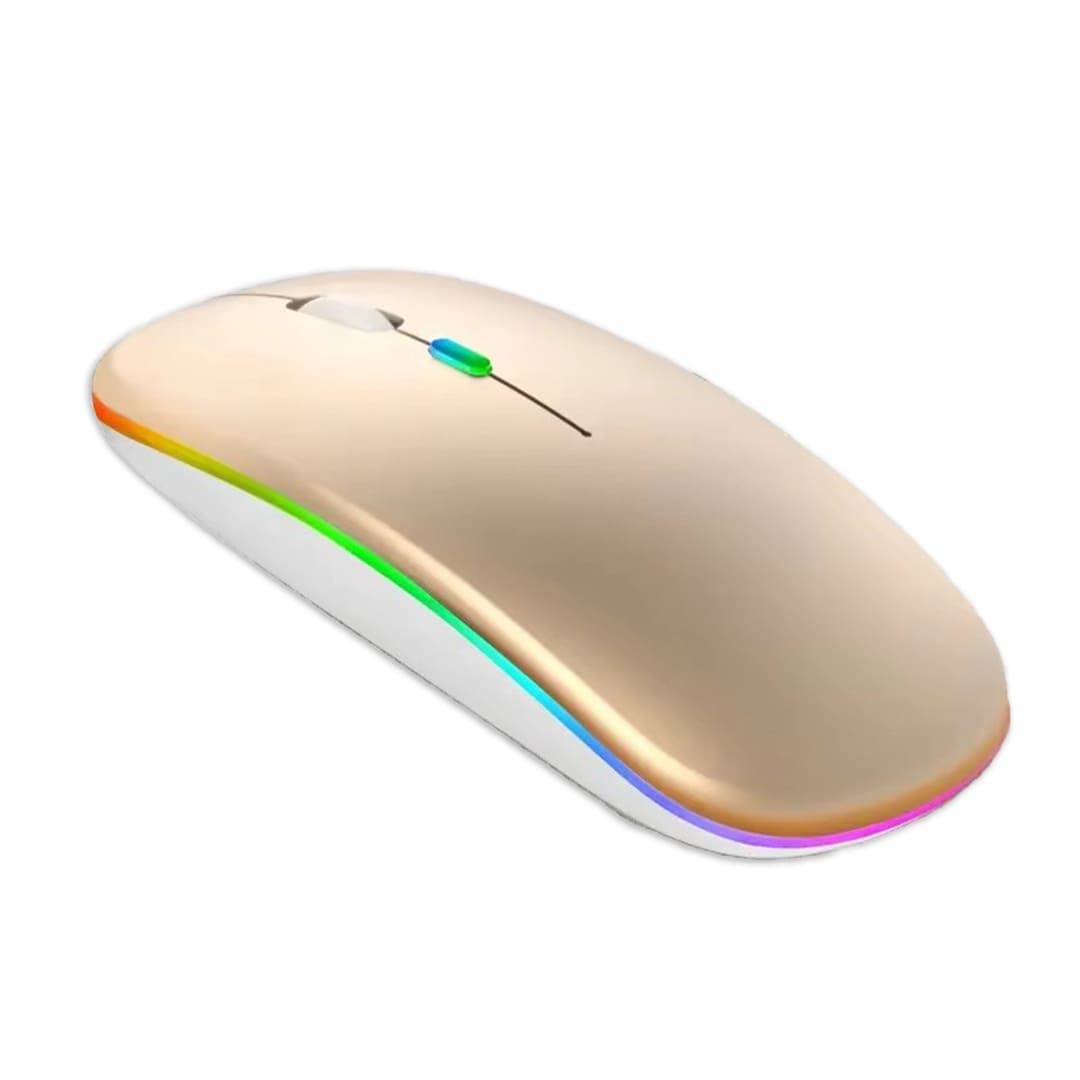 MOUSE INALÁMBRICO RGBM-02 BLUETOOTH 2.4G RGB 1200 DPI DORADO - 5