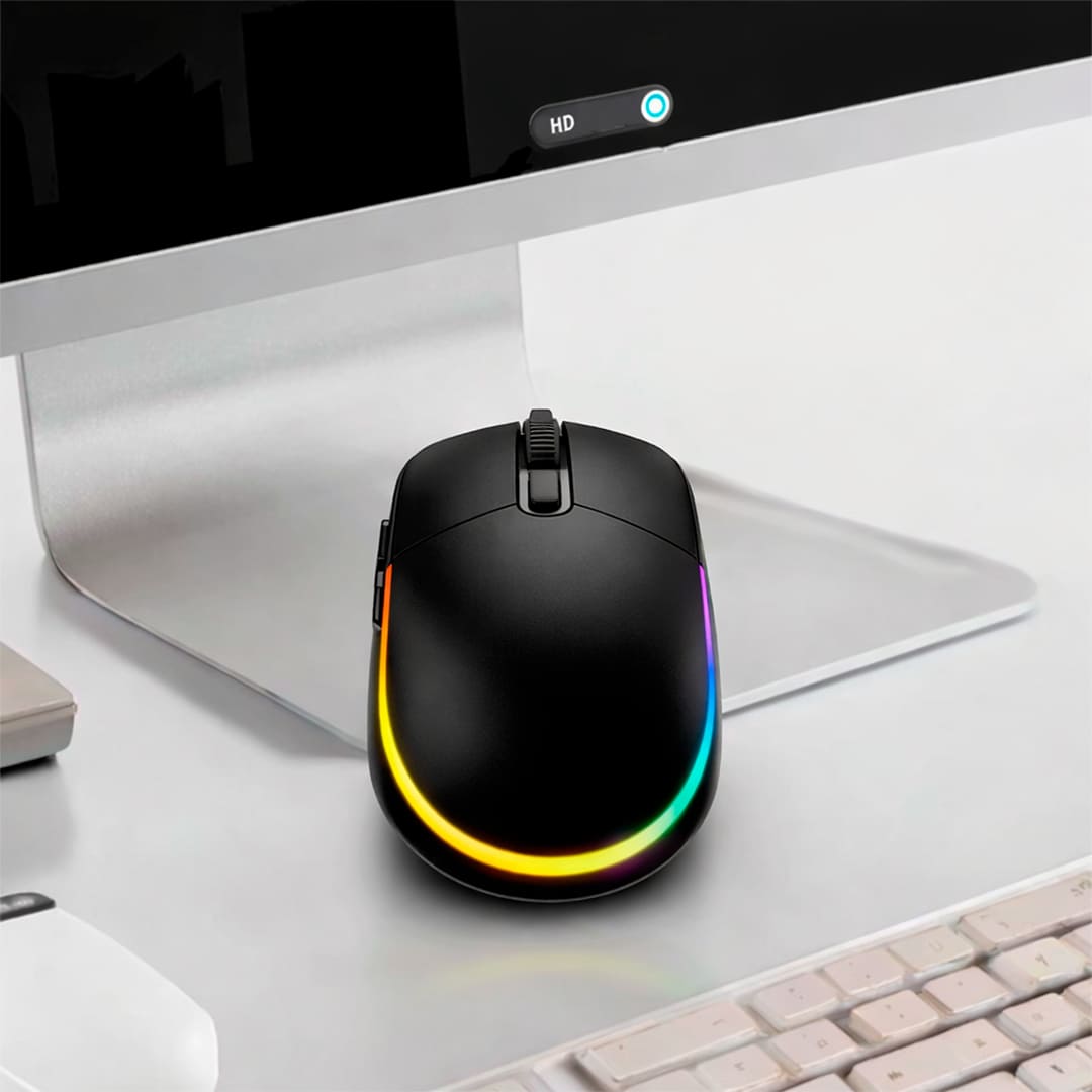 MOUSE GAMER RGBM-03 RGB USB 3200 DPI NEGRO - 4