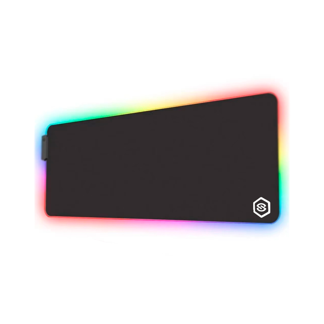 MOUSE PAD CON ILUMINACIÓN RGB-03 TALLA XL USB NEGRO - 3