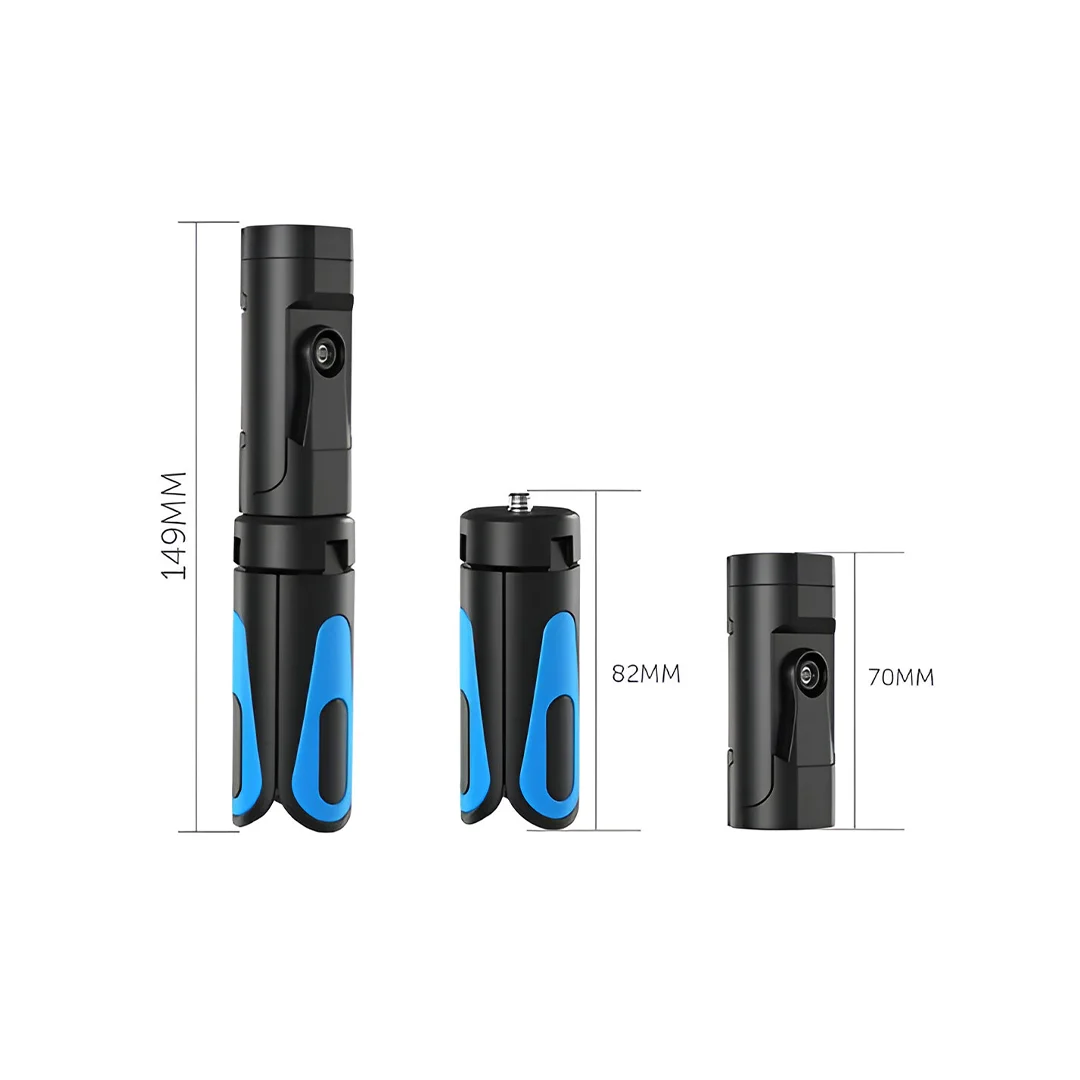 APEXEL APL-JJ08 MINI TRÍPODE FLEXIBLE PORTÁTIL NEGRO AZUL - 4