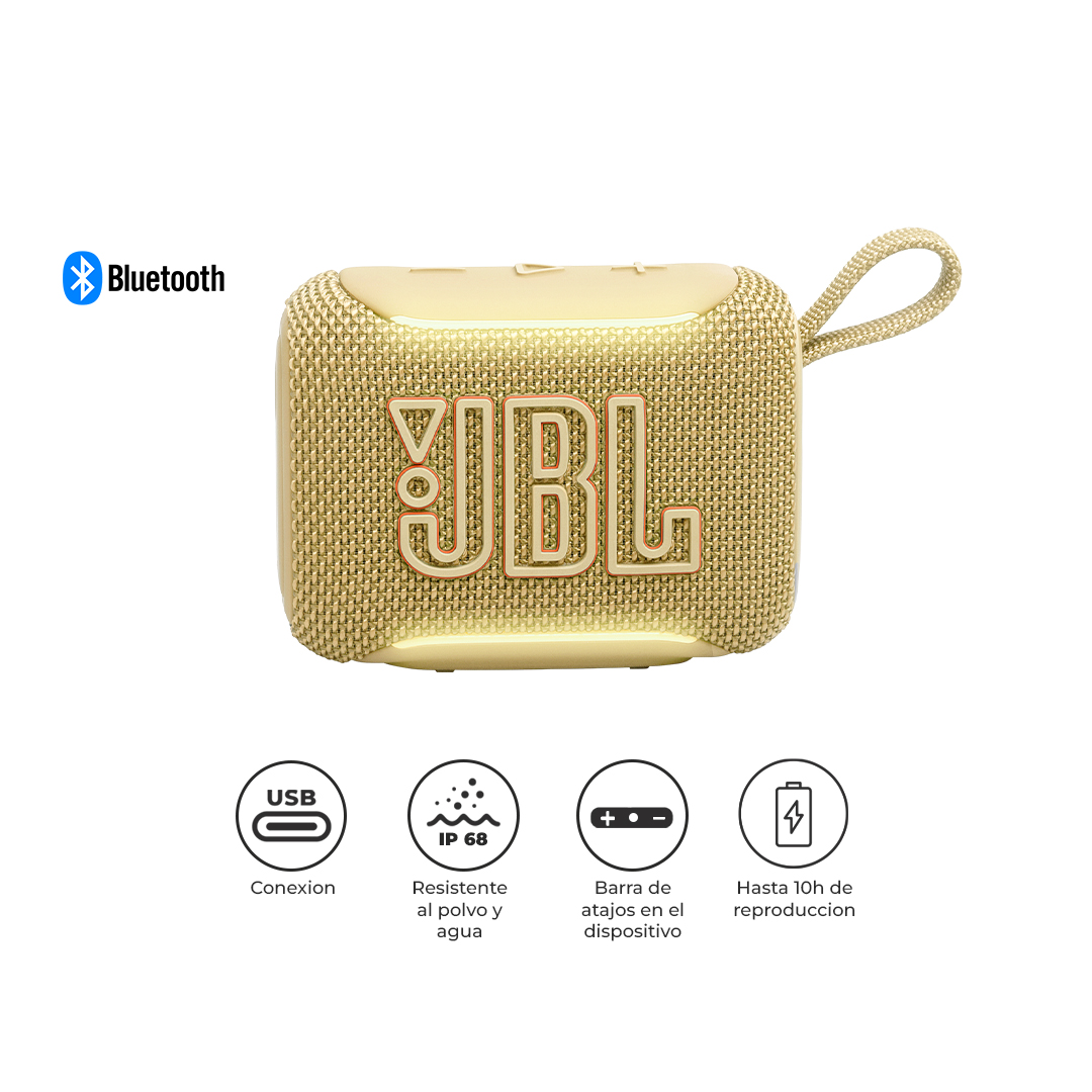 JBL PARLANTE BLUETOOTH GO 5 IP68 10HRS AURACAST PORTÁTIL AMARILLO - 1