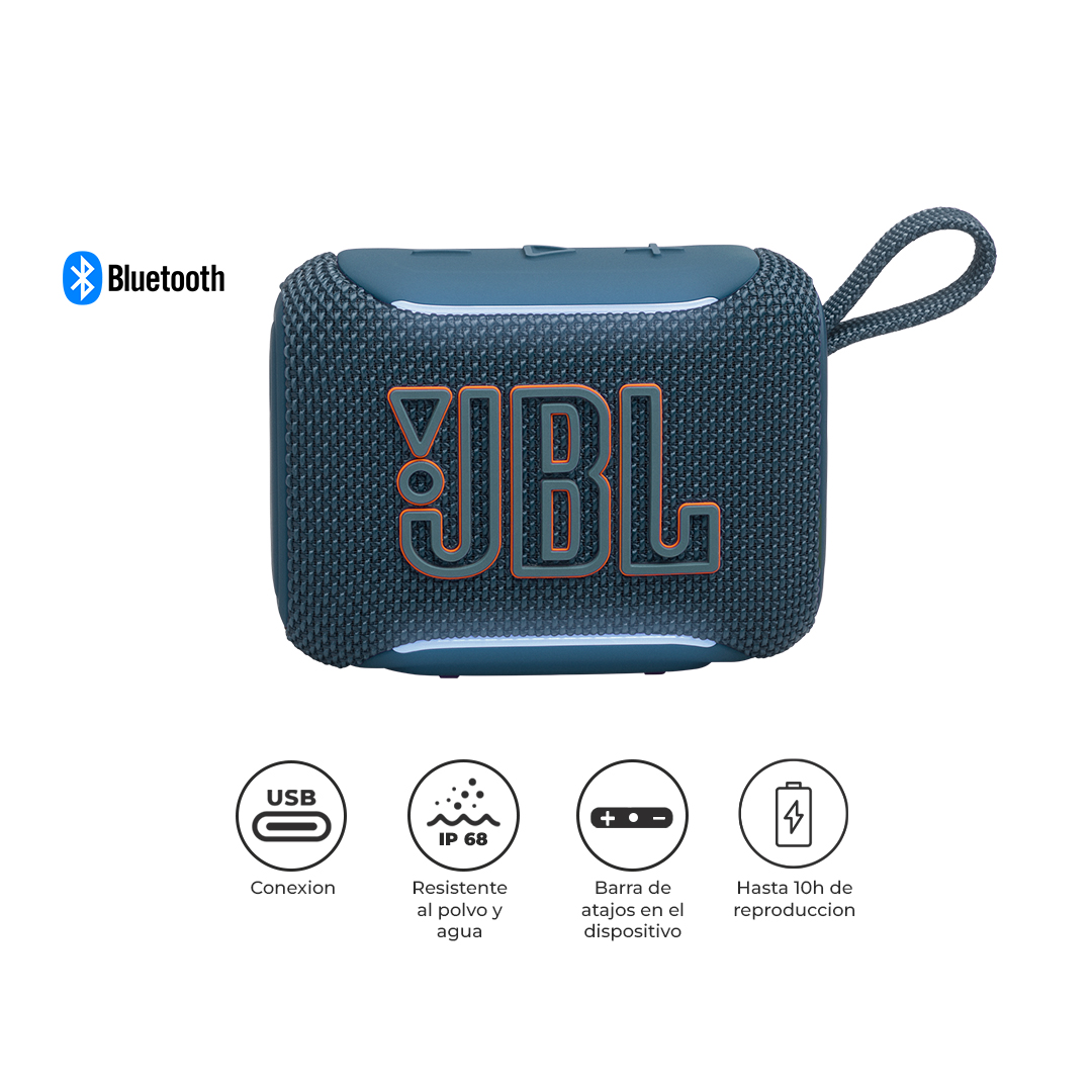 JBL PARLANTE BLUETOOTH GO 5 IP68 10HRS AURACAST PORTÁTIL AZUL - 1