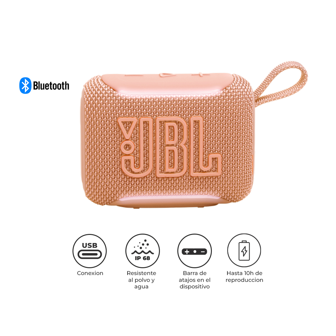 JBL PARLANTE BLUETOOTH GO 5 IP68 10HRS AURACAST PORTÁTIL NARANJA - 1