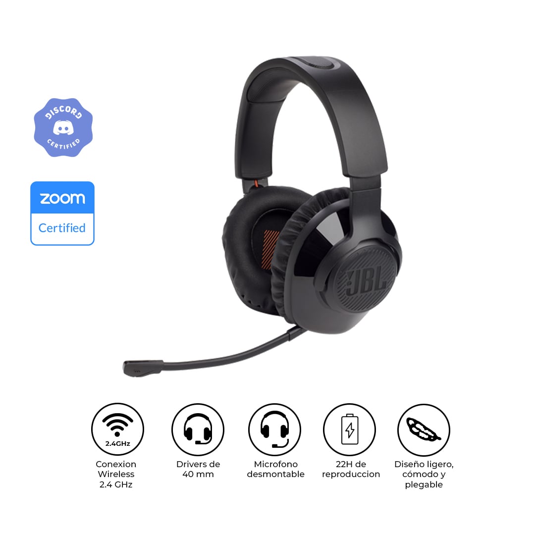 JBL AUDÍFONOS GAMING QUANTUM 350 WIRELESS 2.4GHZ SURROUND - 1