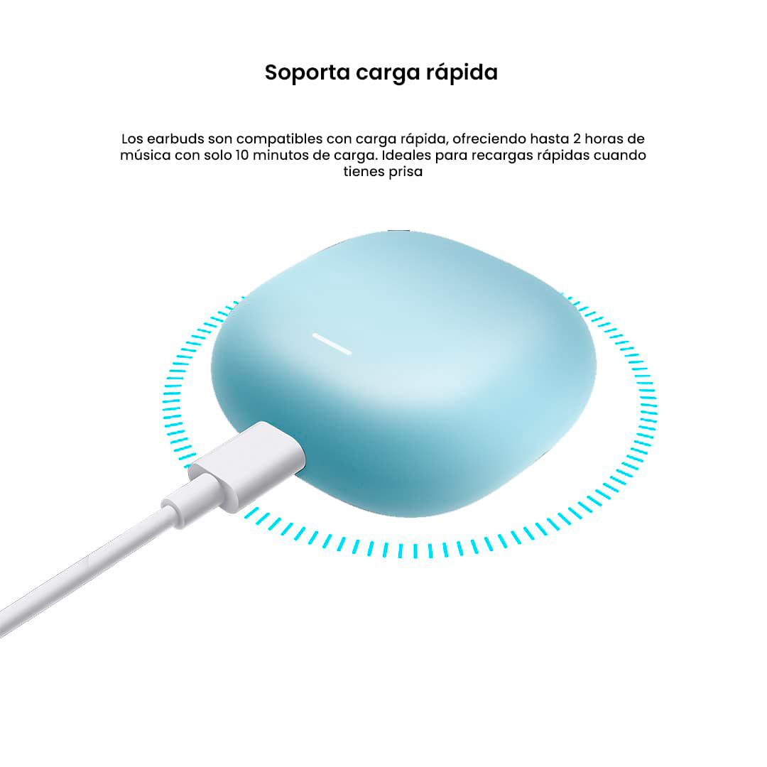 XIAOMI AUDÍFONOS BLUETOOTH REDMI BUDS 8 LITE ANC AZUL - 5