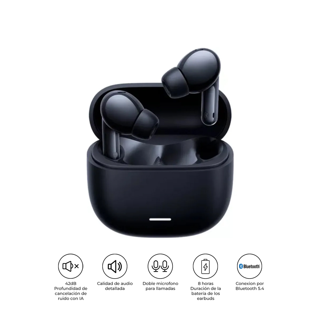 XIAOMI AUDÍFONOS BLUETOOTH REDMI BUDS 8 LITE ANC NEGRO - 1