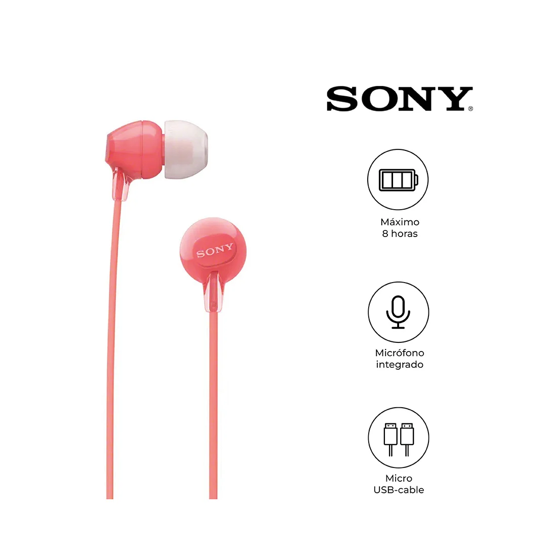 SONY AUDÍFONOS BLUETOOTH WI-C300 BATERÍA 8 HRS ROJO - 1
