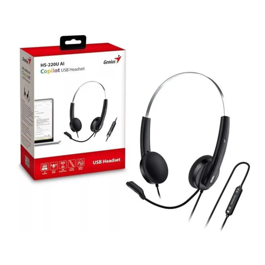 GENIUS HS-220U AUDÍFONOS USB-C CON MICRÓFONO PARA PC LAPTOP - 4