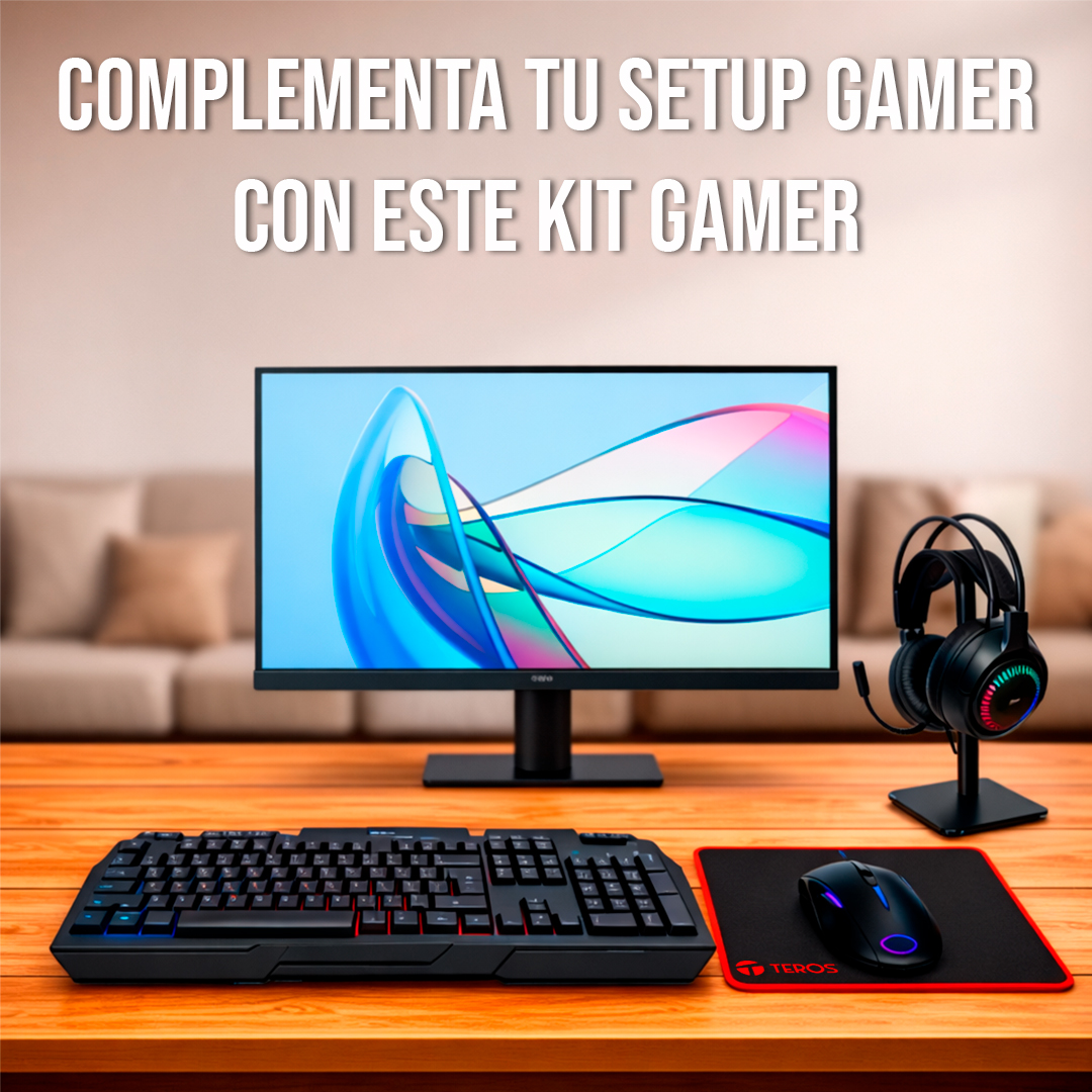TEROS KIT GAMER TE-4063N TECLADO MOUSE HEADSET PAD NEGRO - 6