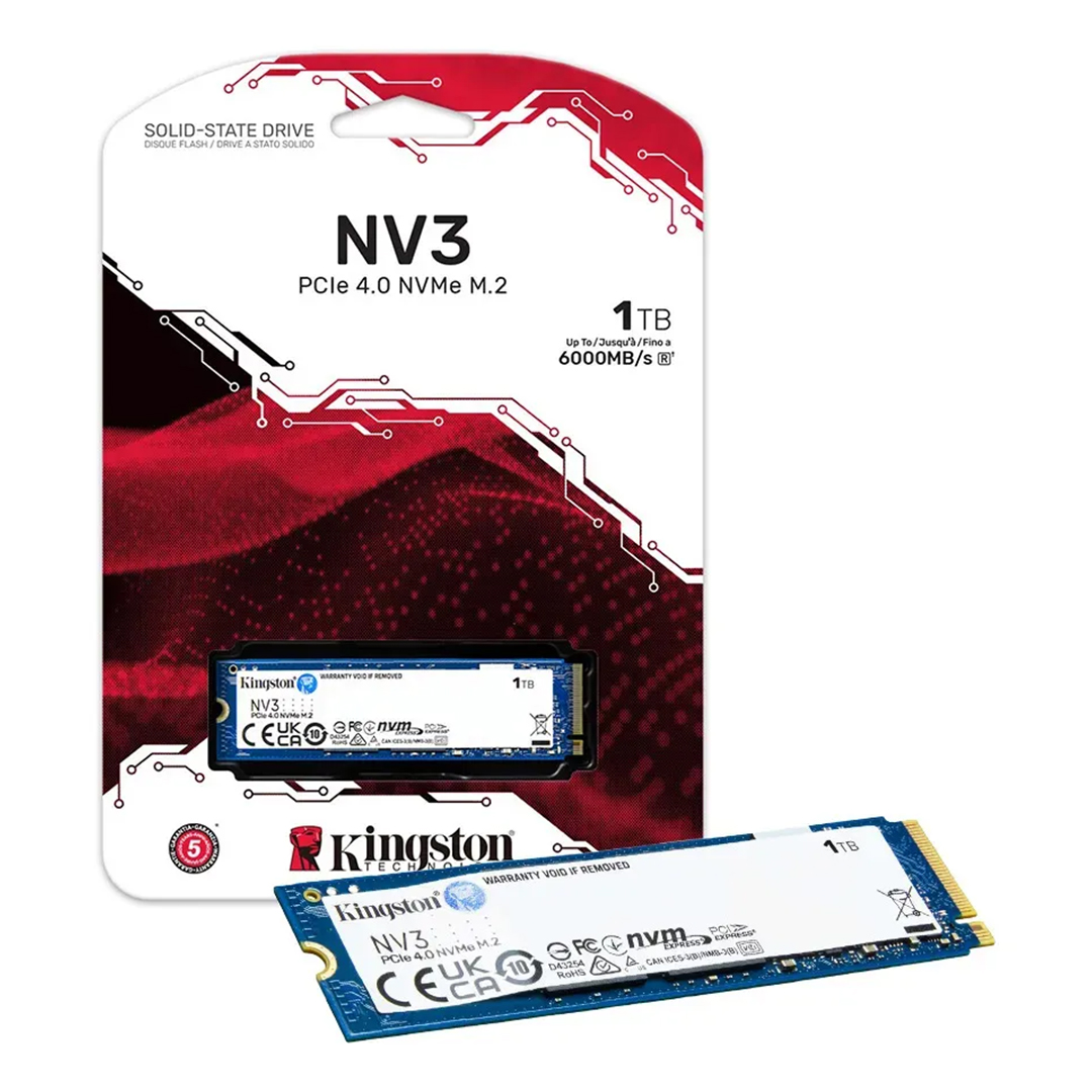 KINGSTON DISCO DURO SOLIDO SSDNV3 1TB M.2 NVME PCIE 4.0 6000MB/S - 3