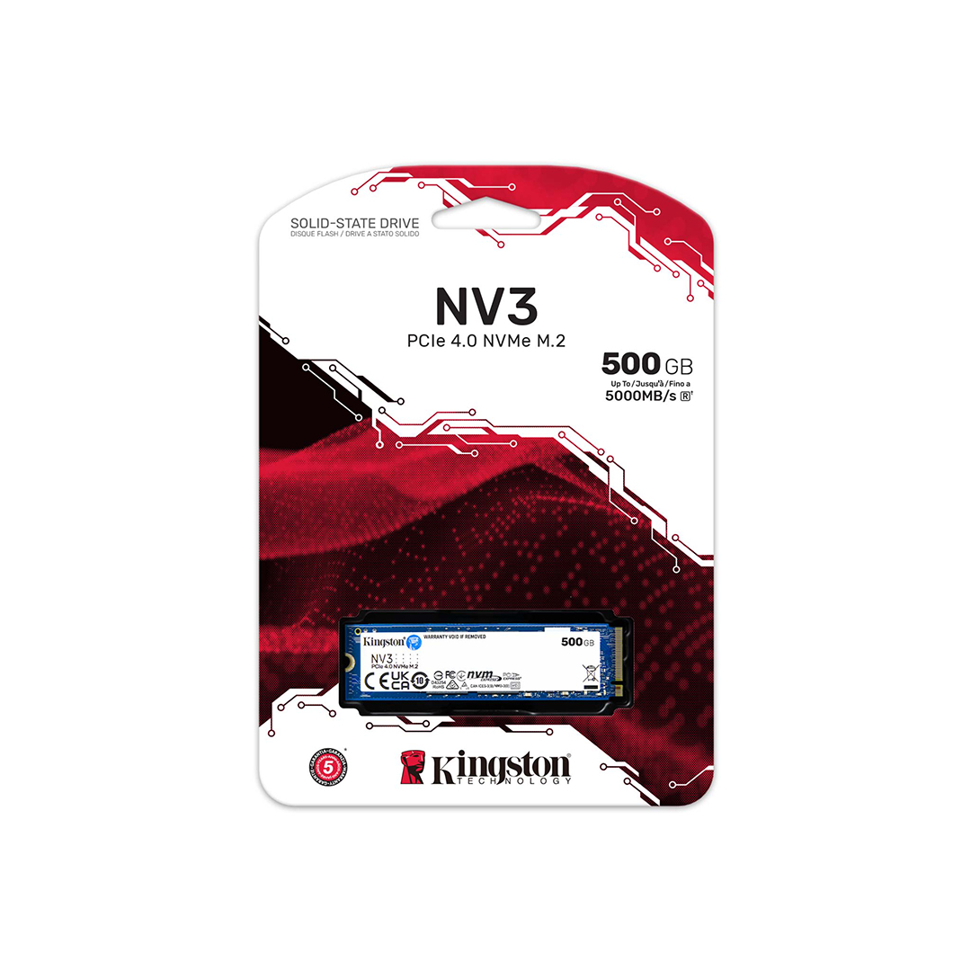 KINGSTON DISCO DURO SOLIDO SSD NV3 500GB M.2 NVME PCIE 4.0 5000MB/S - 2