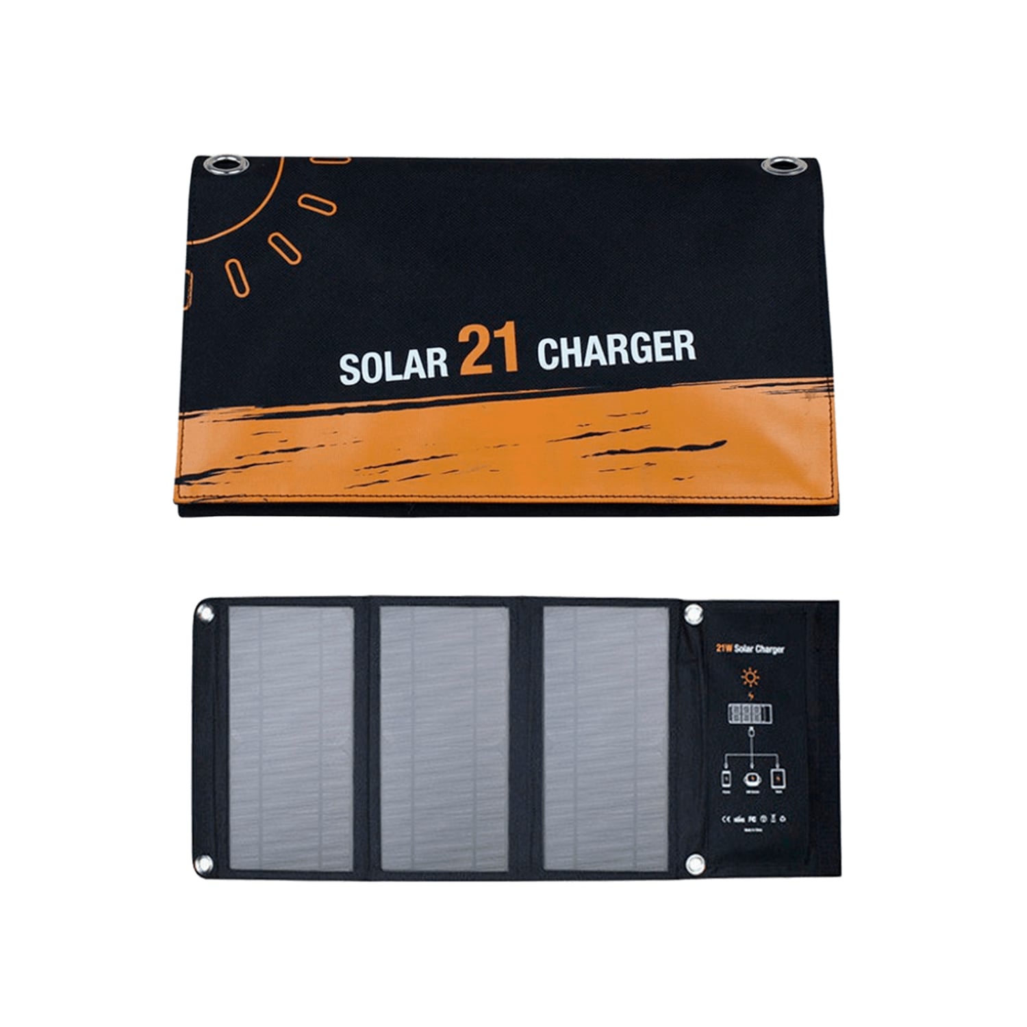 CARGADOR PANEL SOLAR PLEGABLE SPL-01 21W IMPERMEABLE 2 USB-A - 2