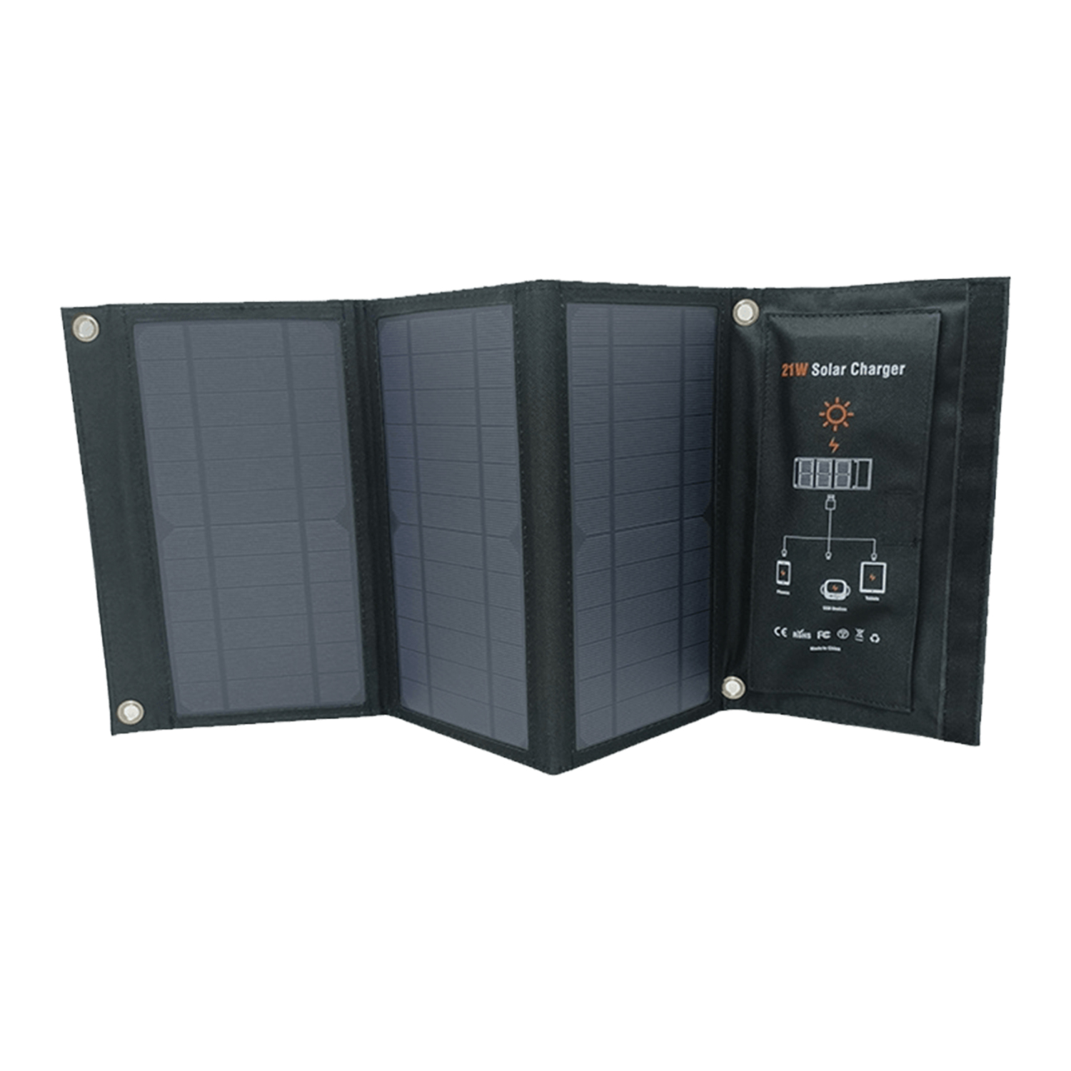 CARGADOR PANEL SOLAR PLEGABLE SPL-01 21W IMPERMEABLE 2 USB-A - 6