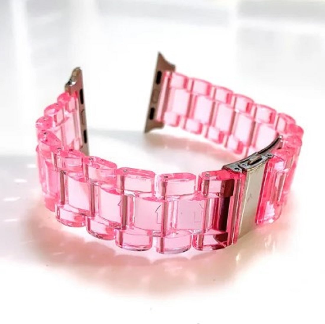 CORREA PARA SMART WATCH Y APPLE WATCH TRANSPARENTE EN ACRILICO - 2