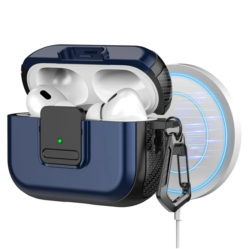 FUNDA ESTUCHE CASE MAGNETICO PARA AIRPODS PRO 2 AZUL - 1