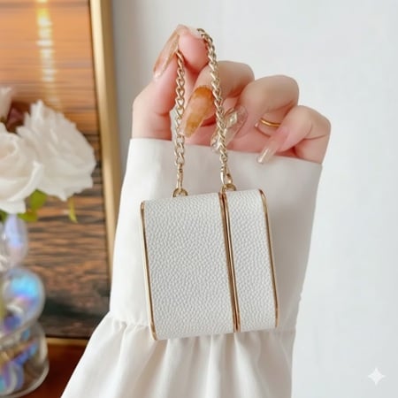 CASE GLAM PARA AIRPODS PRO 2 BLANCO - 3