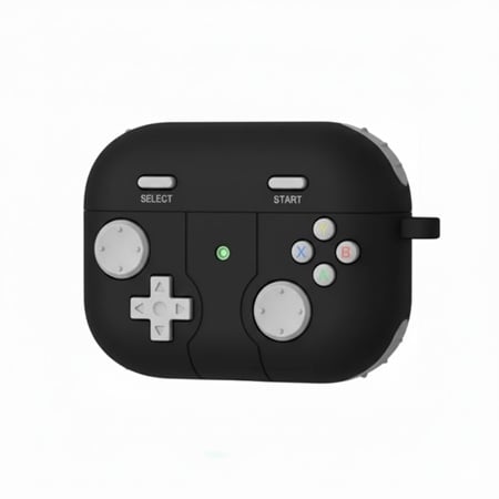 CASE DISEÑO PLAY PARA AIRPODS 4 GEN  NEGRO - 2