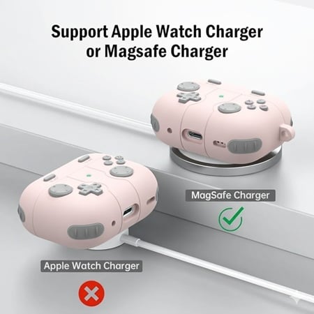CASE DISEÑO PLAY PARA AIRPODS 4 GEN ROSADO - 3