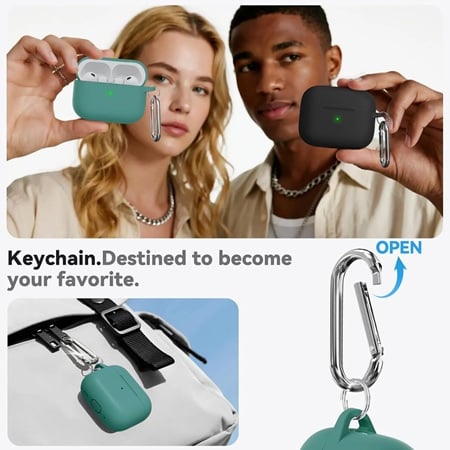 CASE TPU PARA AIRPODS 4 GEN  VERDE - 3