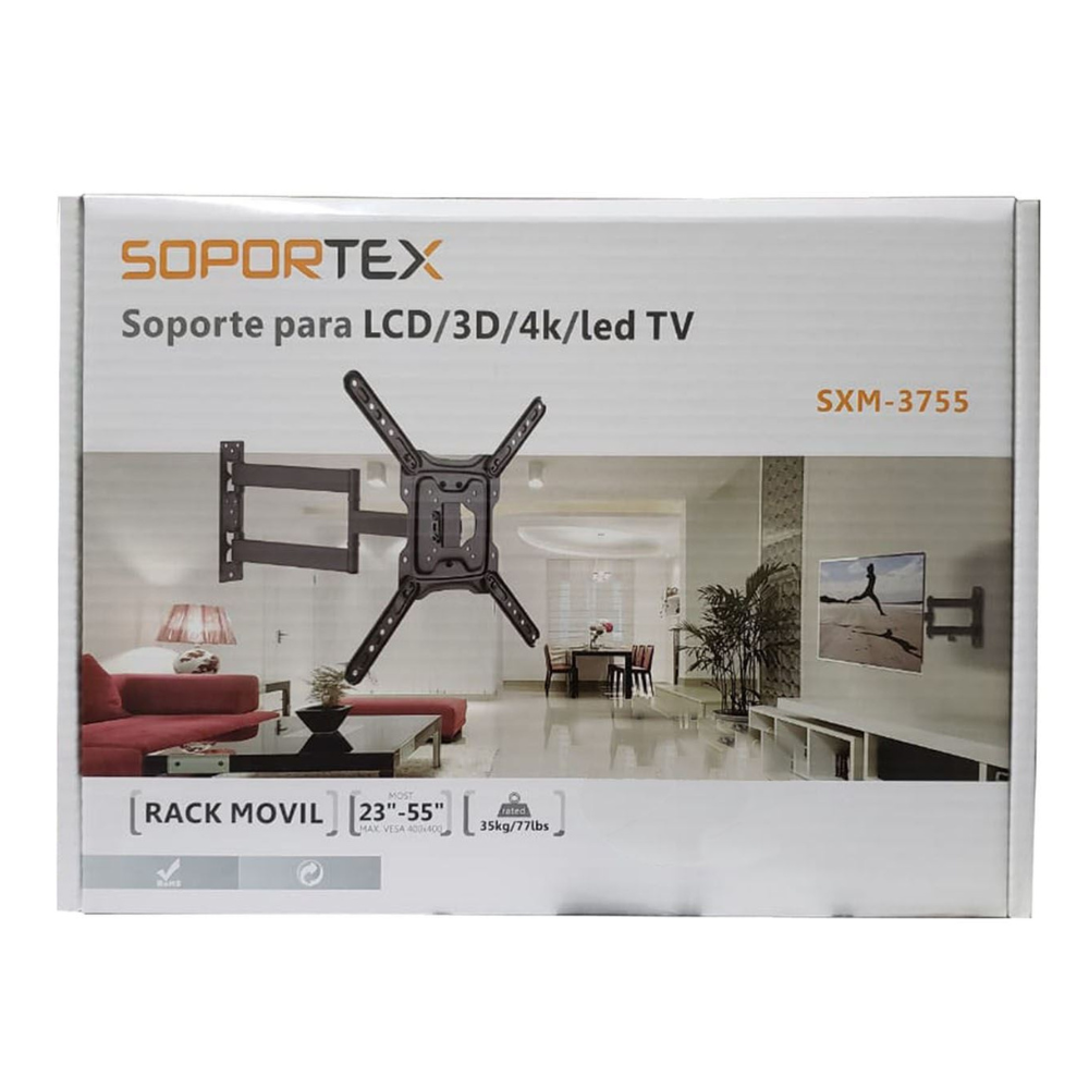 RACK PARA TV MOVIBLE DOBLE BRAZO // 32" - 55" // SOPORTE PARA TV - 3