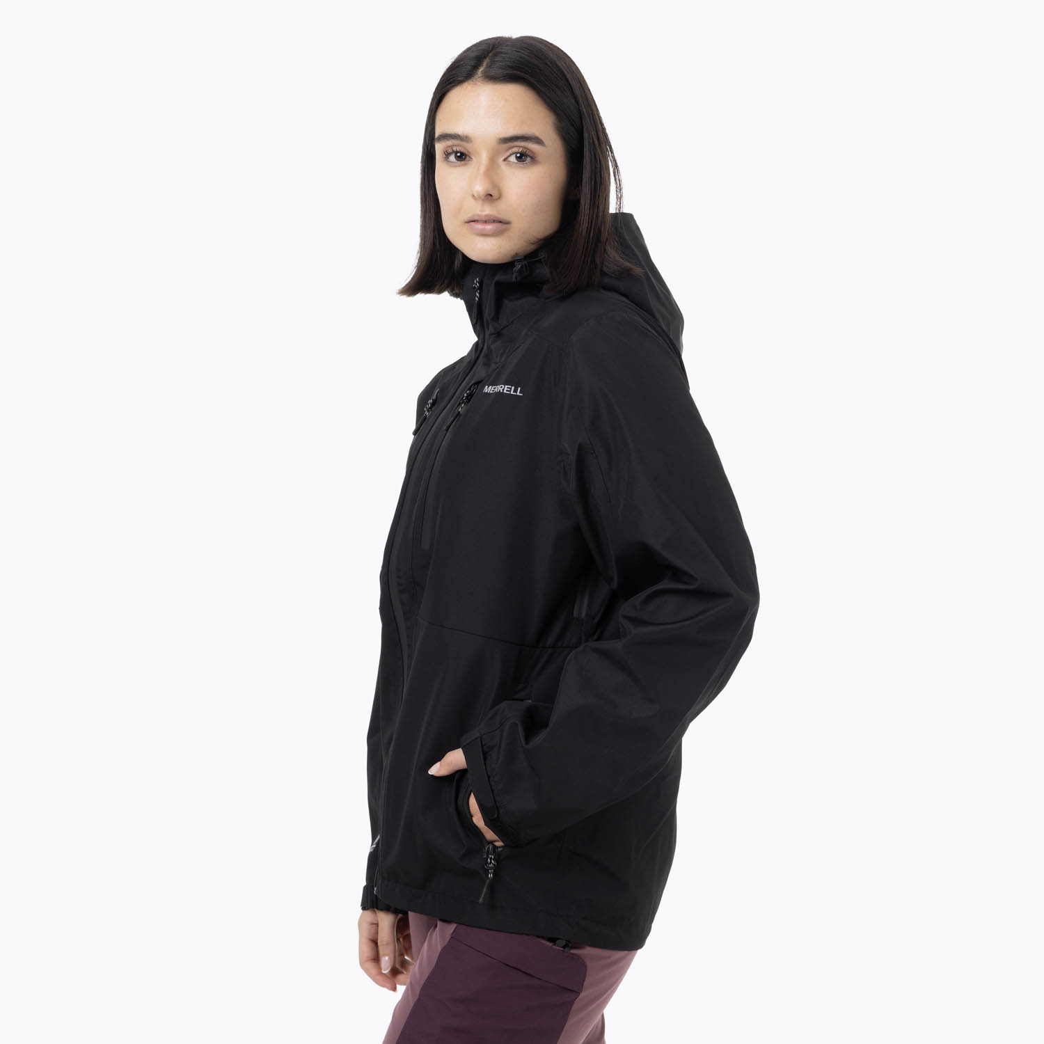 CASACA MUJER FULL ZIPPER HARDSHELL NEGRO - 3