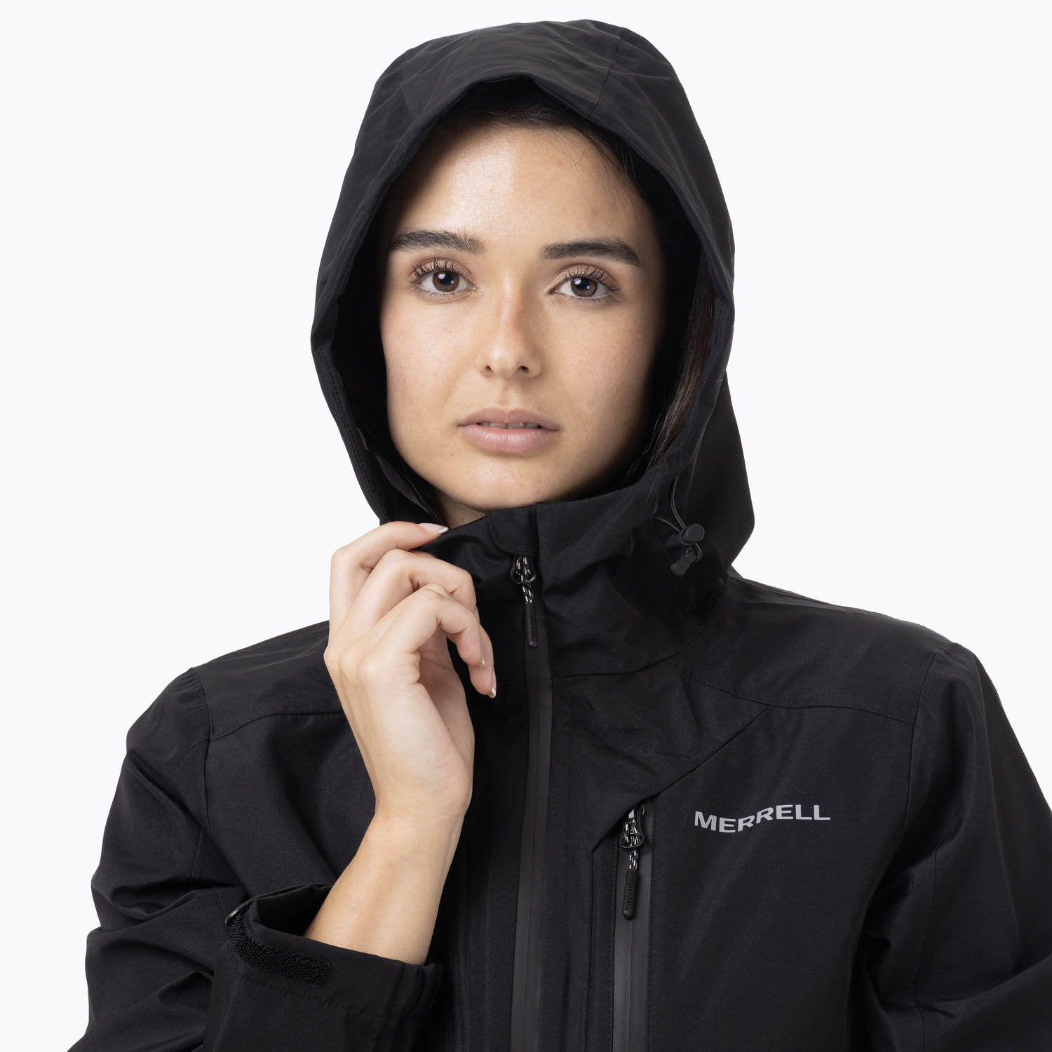 CASACA MUJER FULL ZIPPER HARDSHELL NEGRO - 7