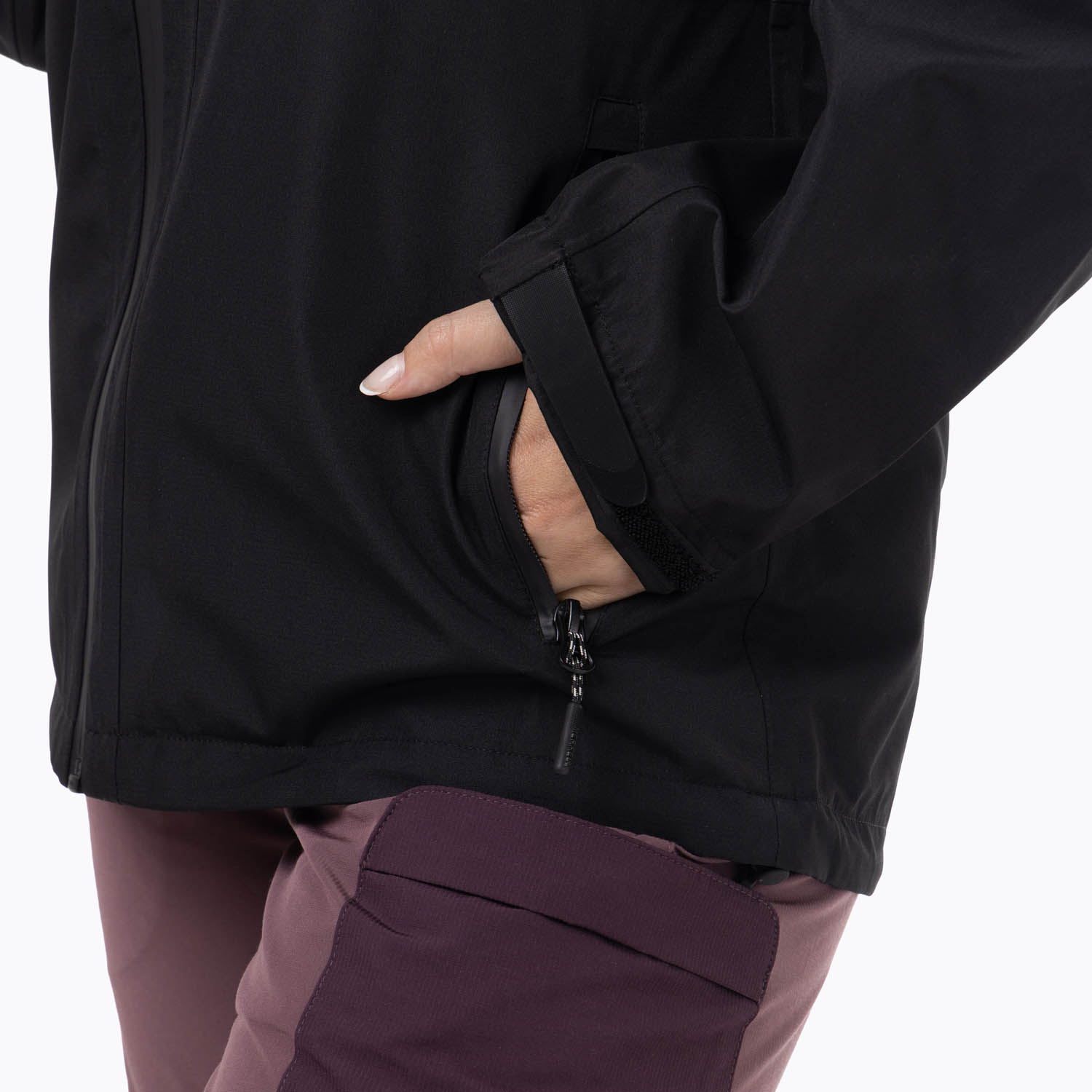 CASACA MUJER FULL ZIPPER HARDSHELL NEGRO - 9