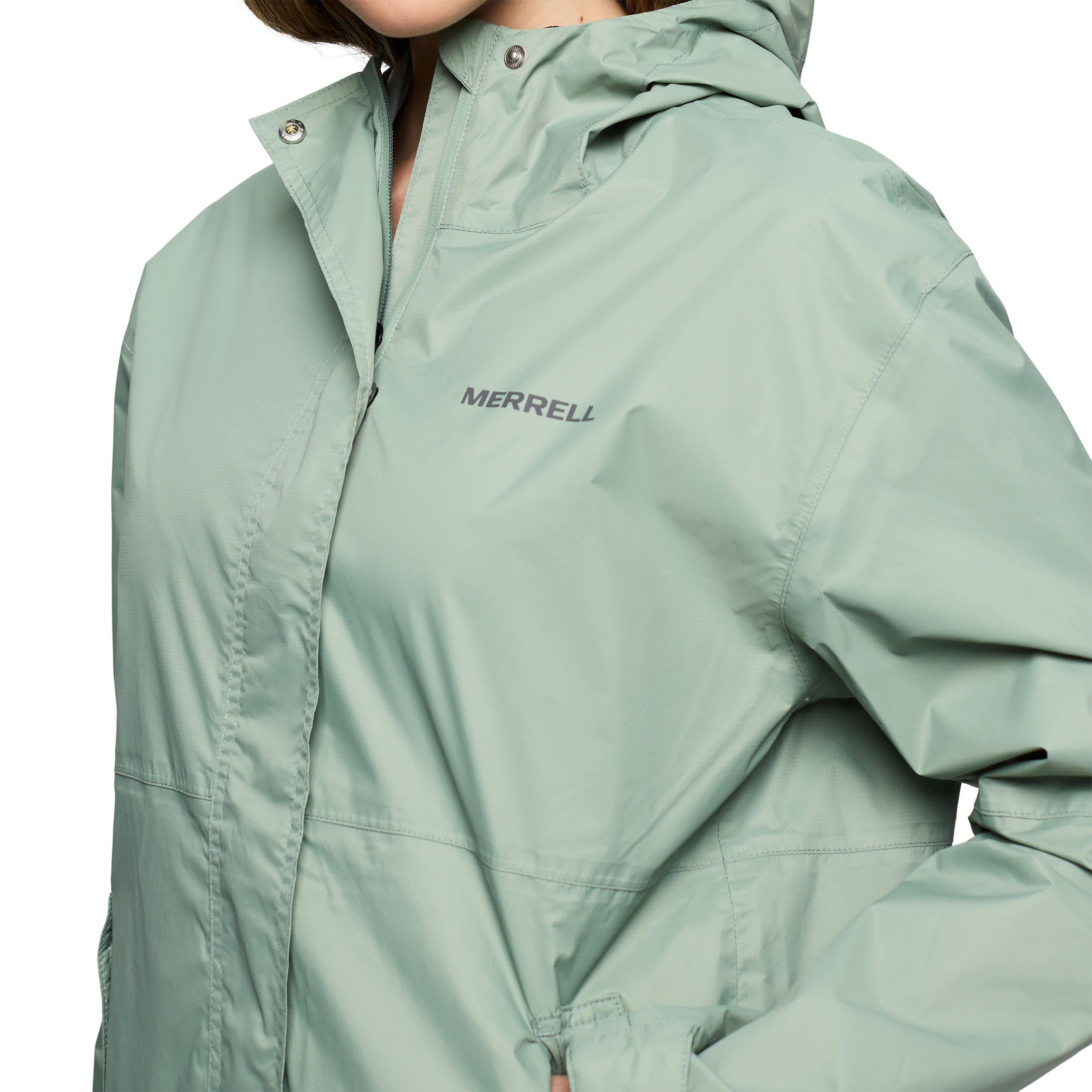 CASACA MUJER FALLON RAIN VERDE - 5