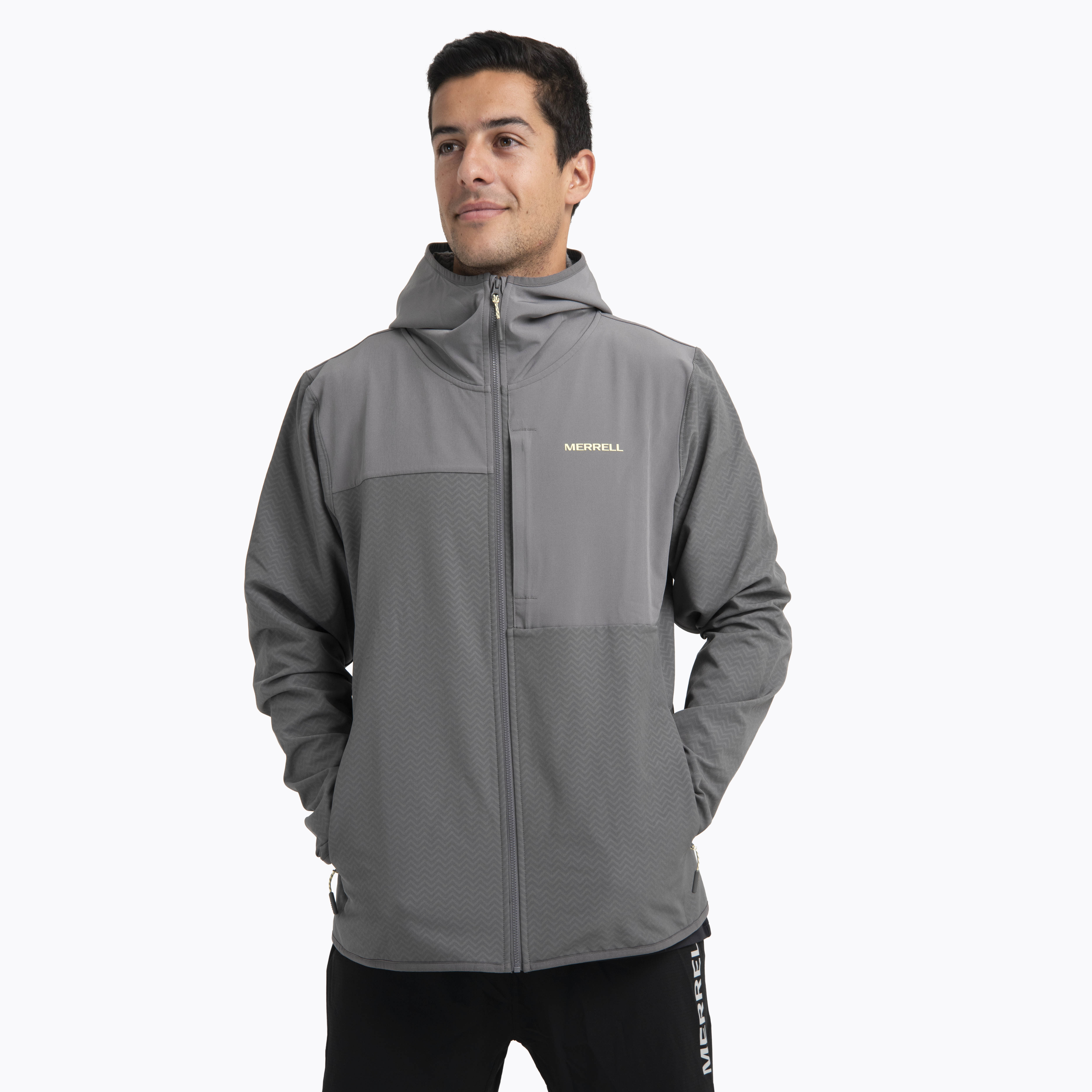 CASACA HOMBRE MEZEIS SWEATSHIRT FULL ZIPPER GRIS - 1