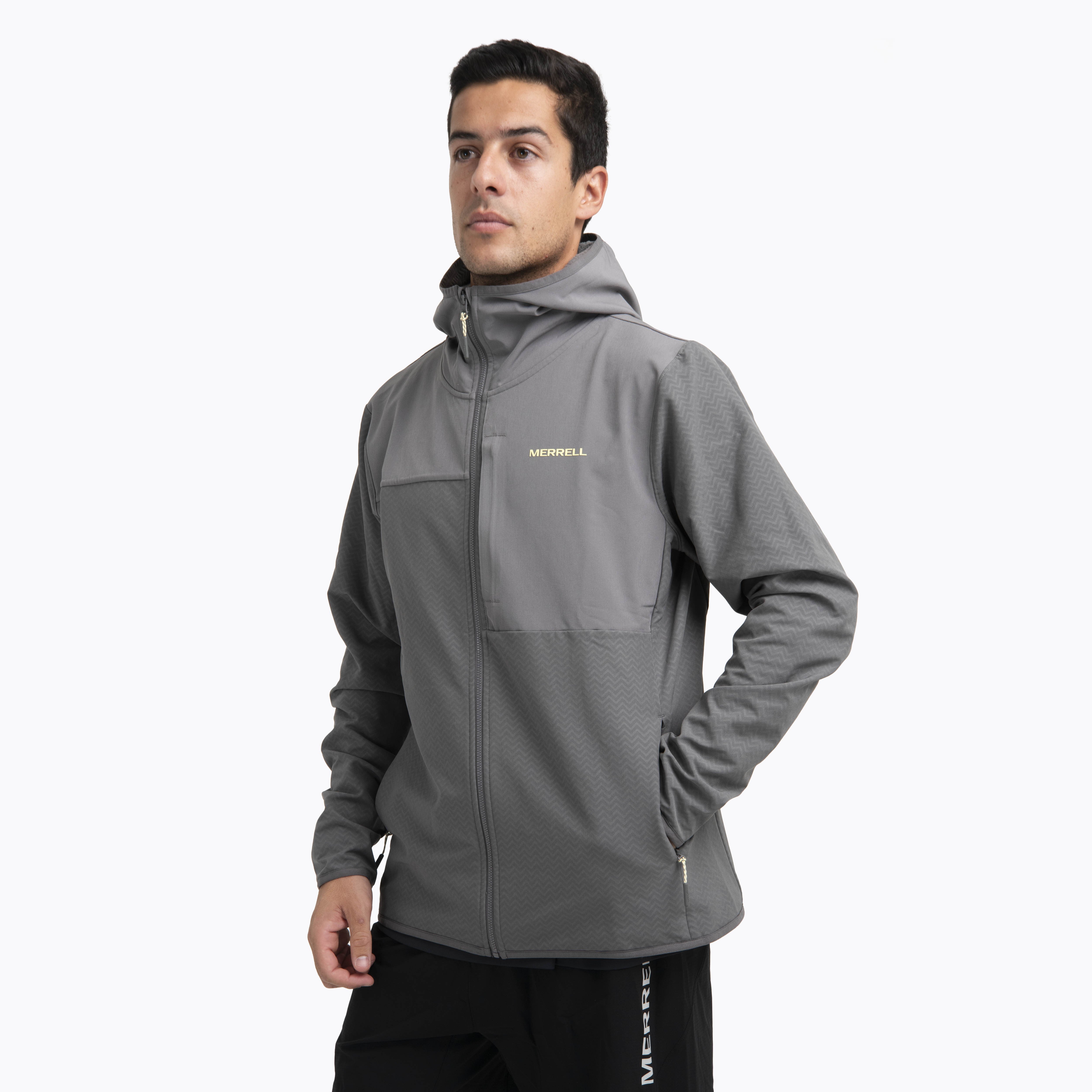 CASACA HOMBRE MEZEIS SWEATSHIRT FULL ZIPPER GRIS - 2