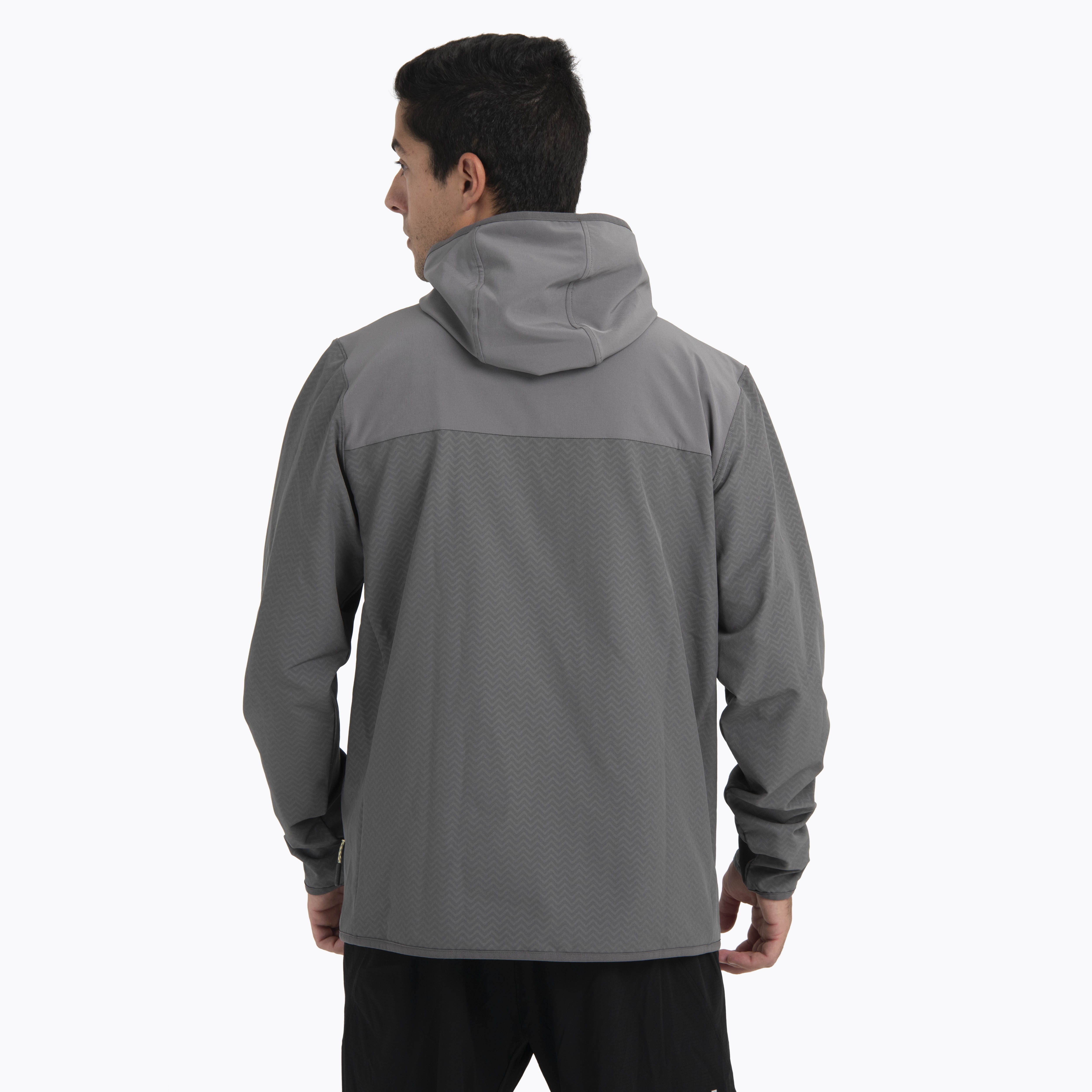 CASACA HOMBRE MEZEIS SWEATSHIRT FULL ZIPPER GRIS - 3