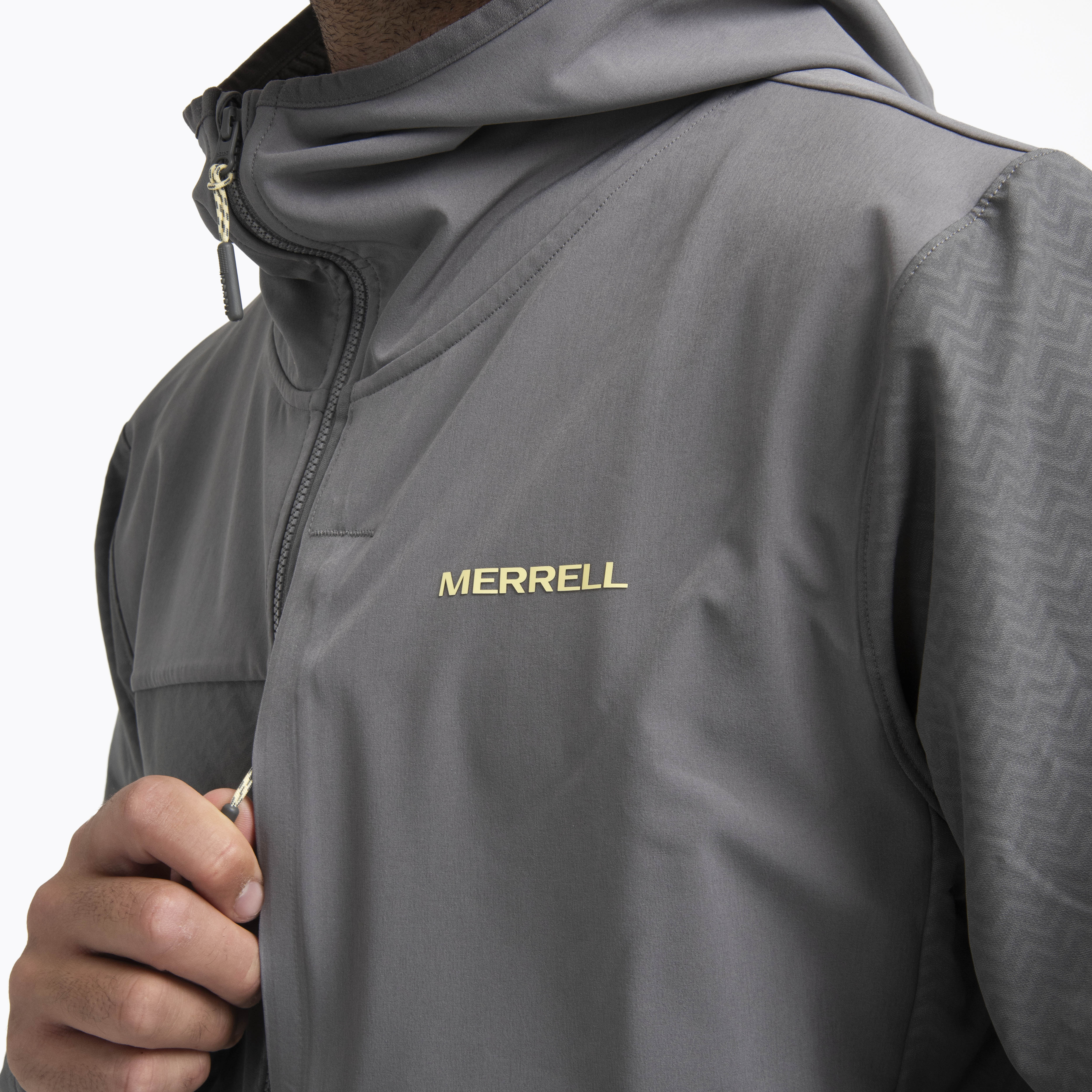 CASACA HOMBRE MEZEIS SWEATSHIRT FULL ZIPPER GRIS - 5