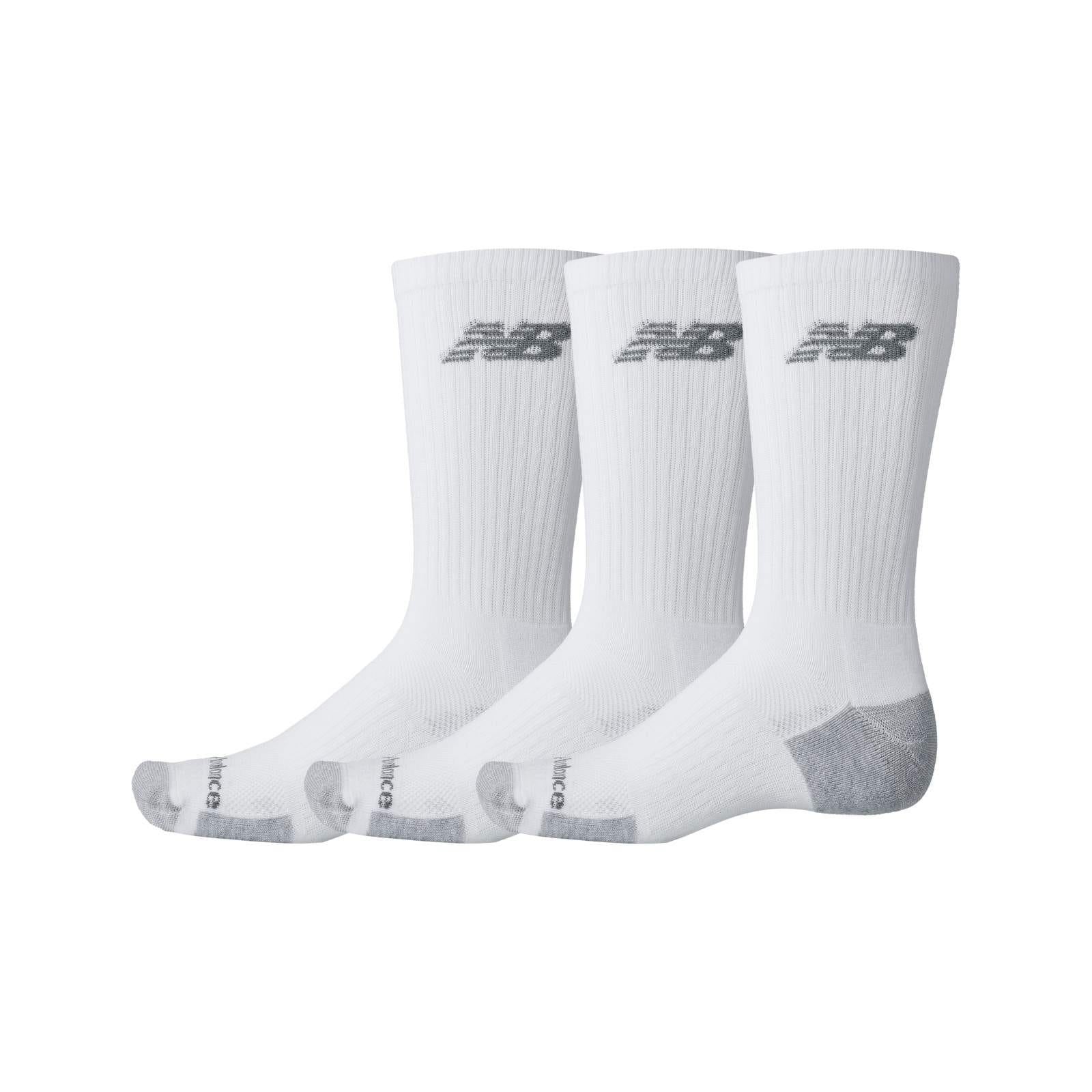 MEDIAS UNISEX PERFORMANCE CUSHIONED CREW 3 PACK BLANCO - 1