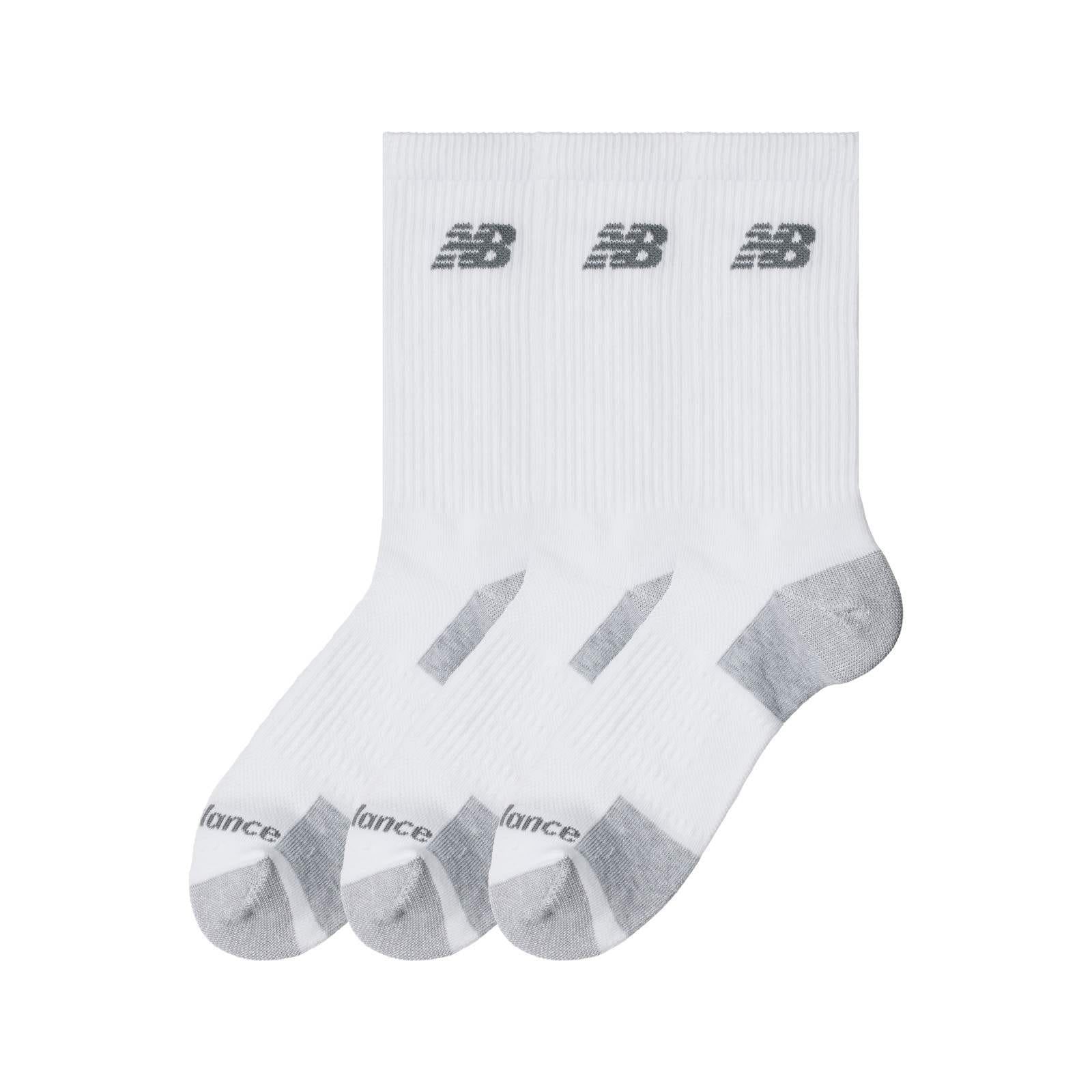MEDIAS UNISEX PERFORMANCE CUSHIONED CREW 3 PACK BLANCO - 2