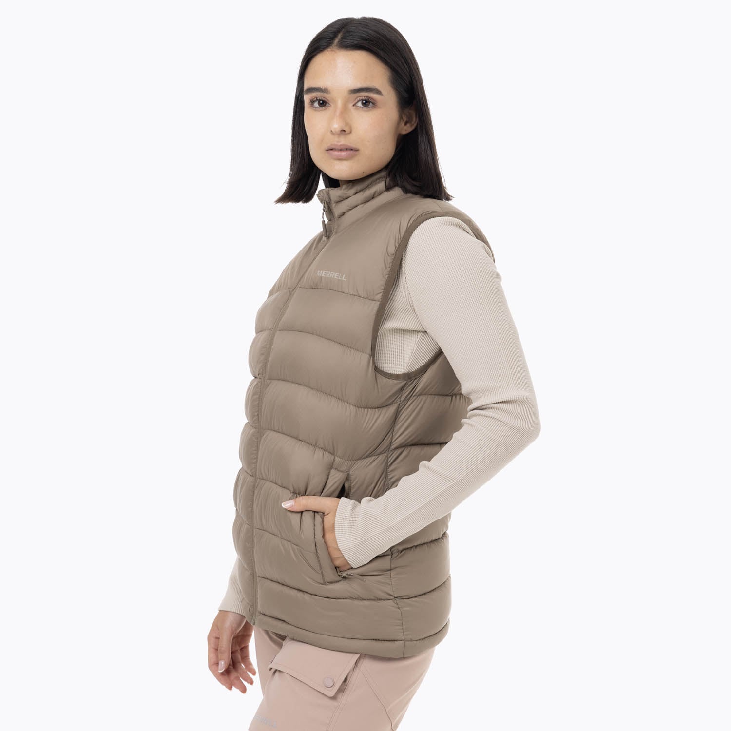 CHALECO MUJER VEST PARKA MARRÓN - 2