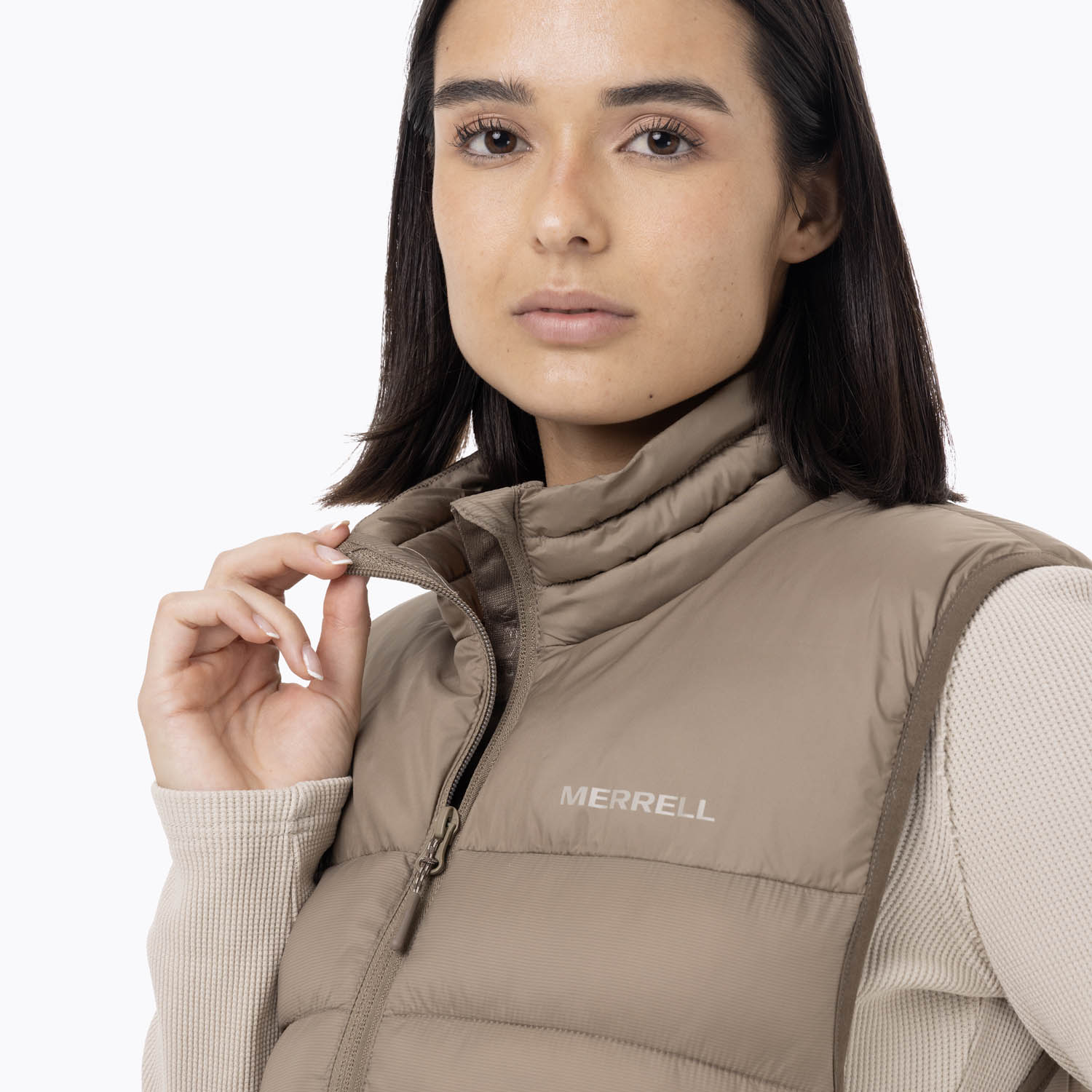 CHALECO MUJER VEST PARKA MARRÓN - 4